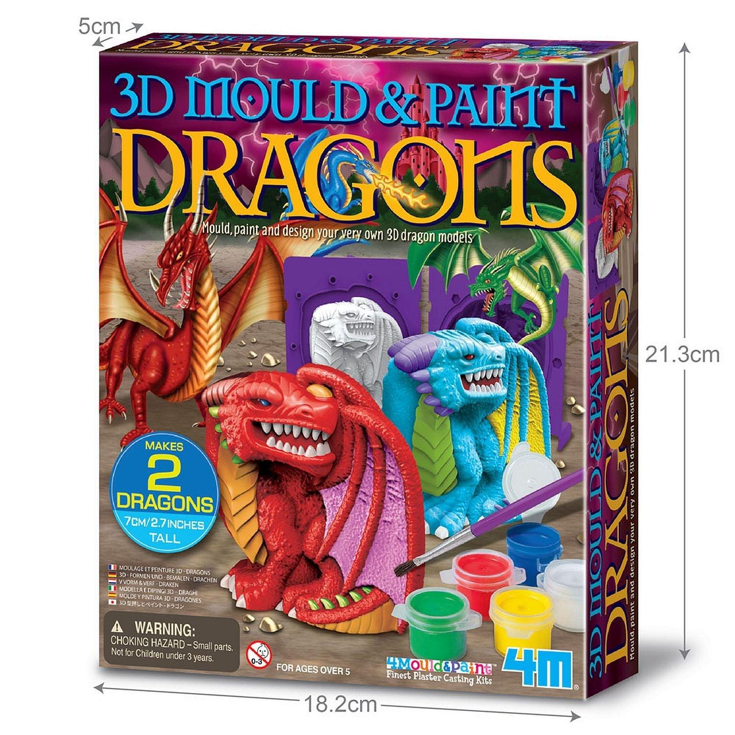 4M, 4M - FF - 3D-Drachen formen und bemalen