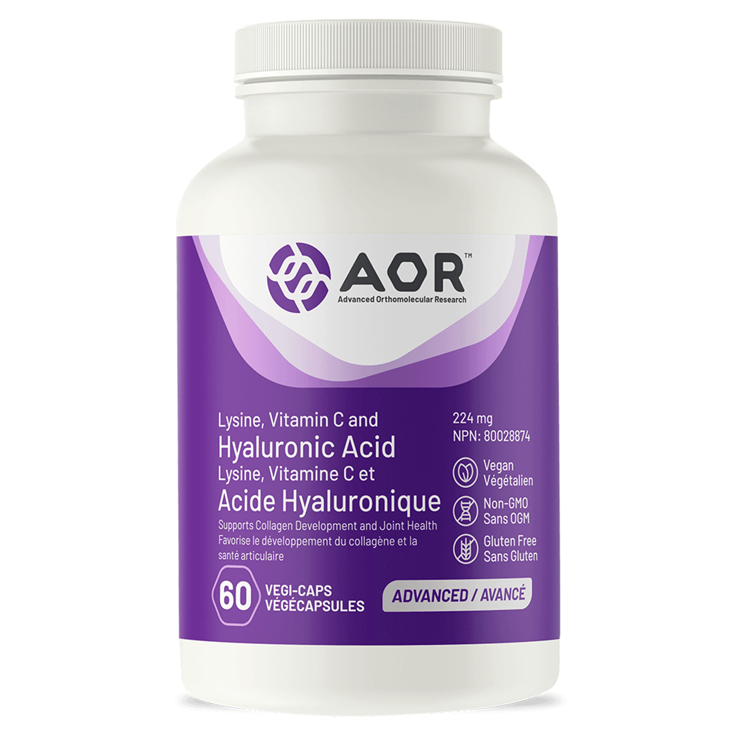 AOR, AOR - Lysin, Vitamin C und Hyaluronsäure 60 Kapseln