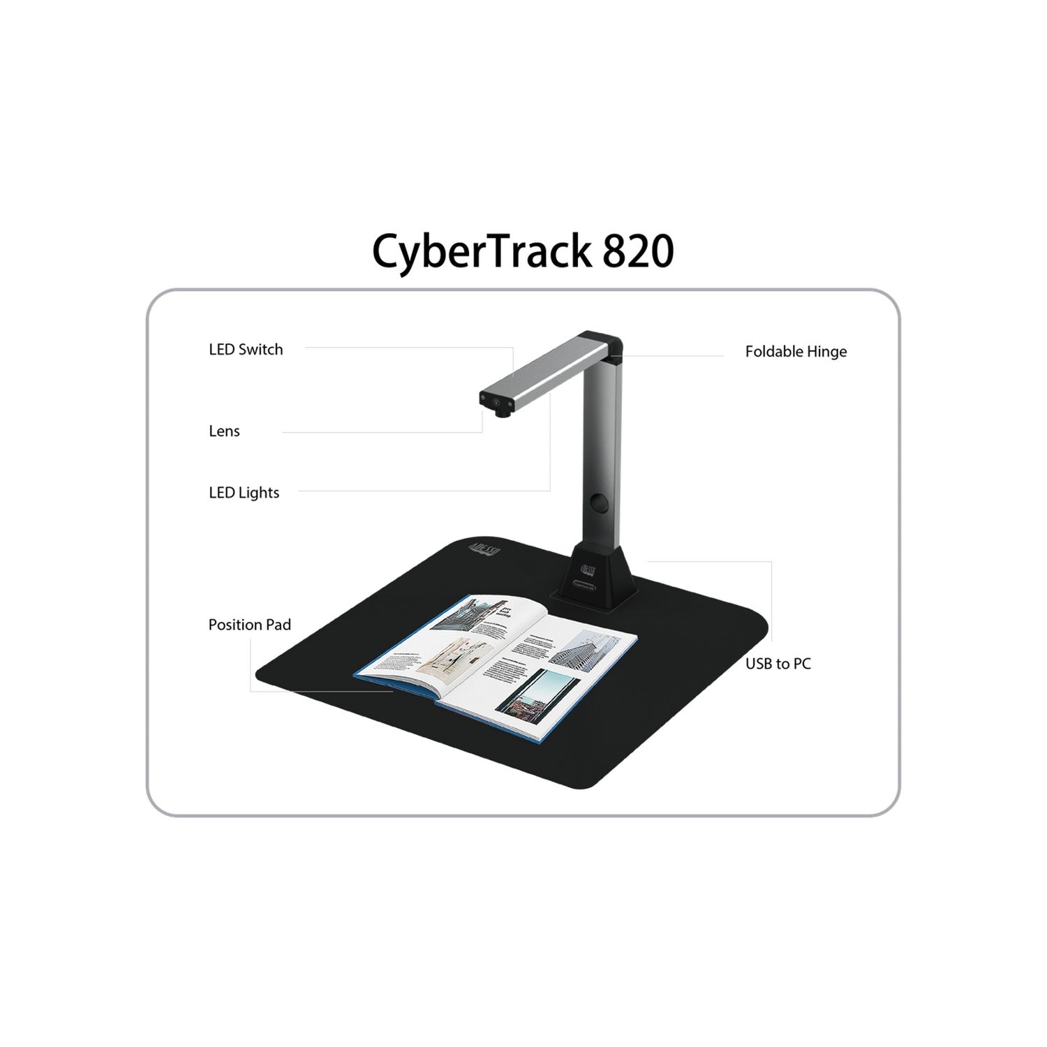 Adesso, Adesso - Dokumentenkamera-Scanner CyberTrack 820