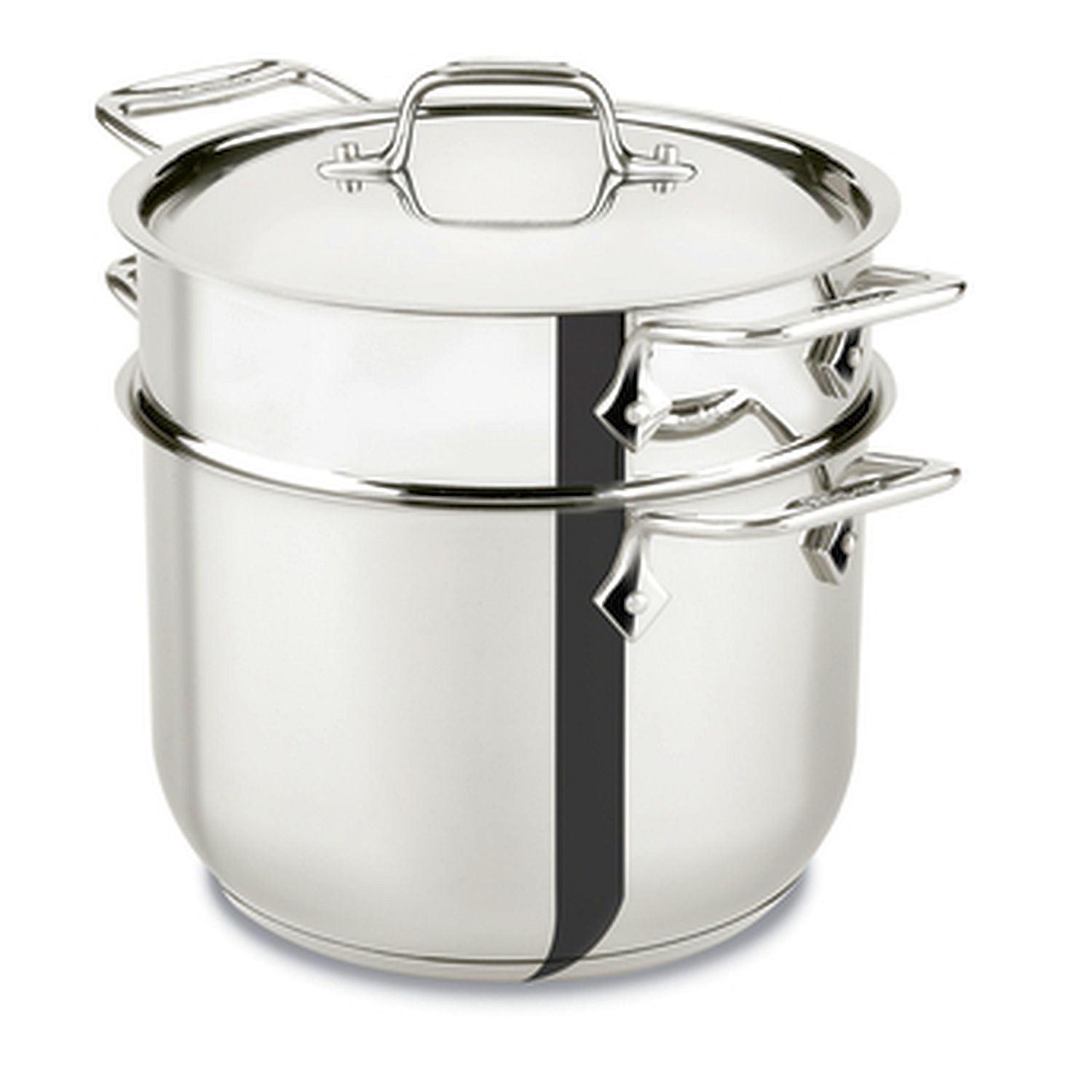 All-Clad, All-Clad - Edelstahl-Nudeltopf mit Einsatz, 6-Qt