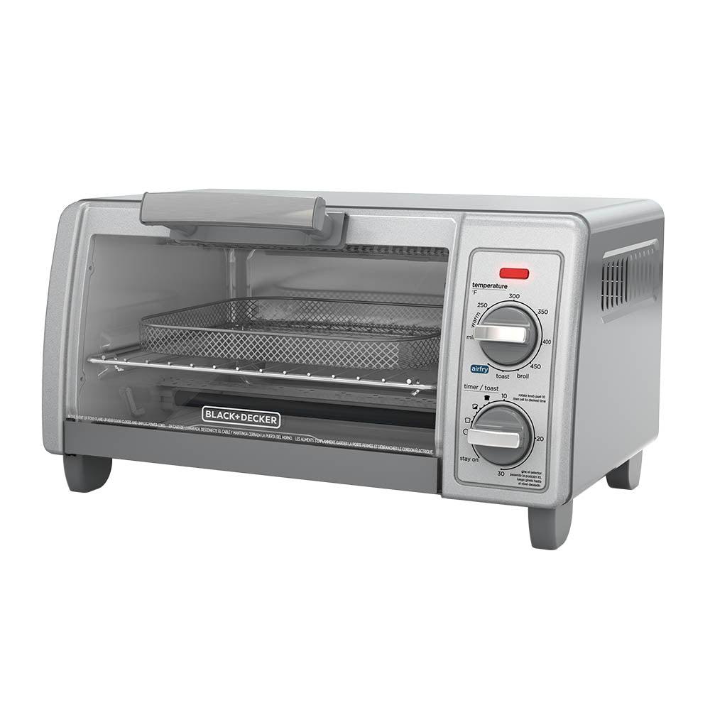 BLACK+DECKER, BLACK+DECKER - Crisp eN Bake Air Fry 4-Scheiben Toaster Backofen - TO1785SGC