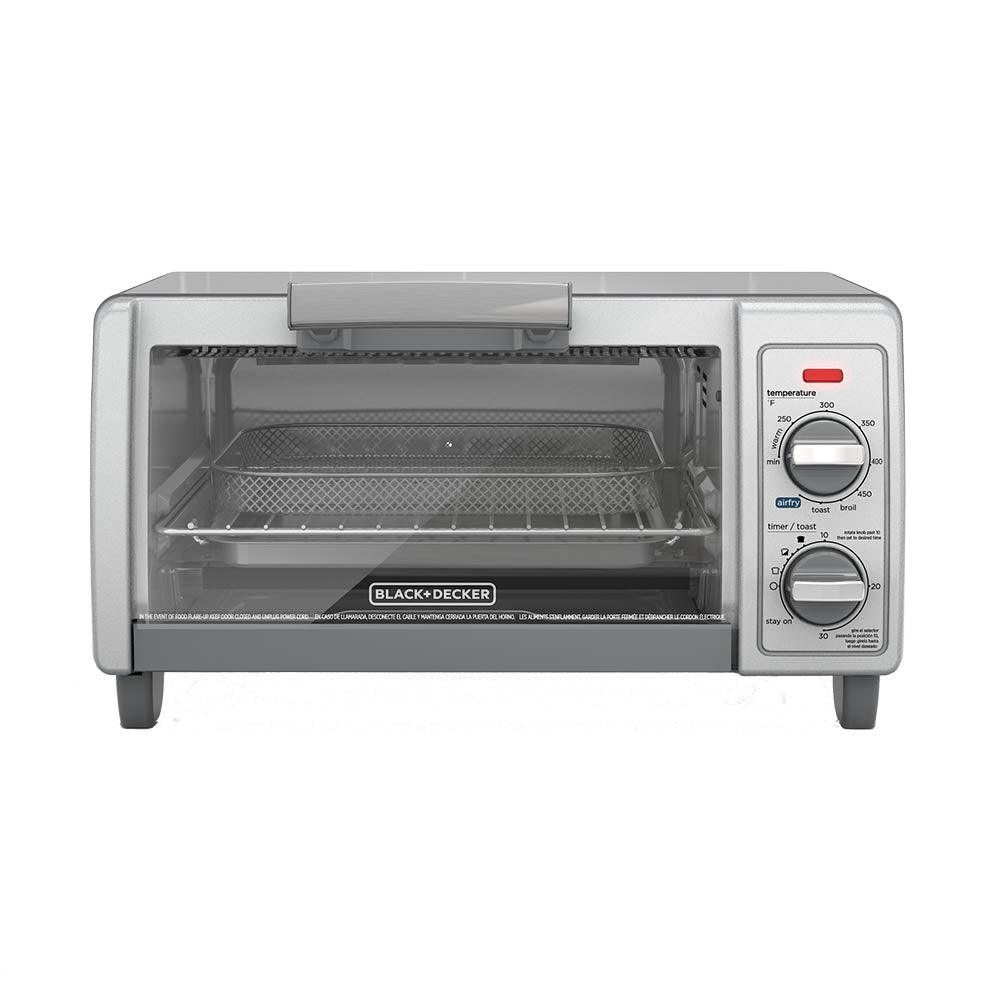 BLACK+DECKER, BLACK+DECKER - Crisp eN Bake Air Fry 4-Scheiben Toaster Backofen - TO1785SGC