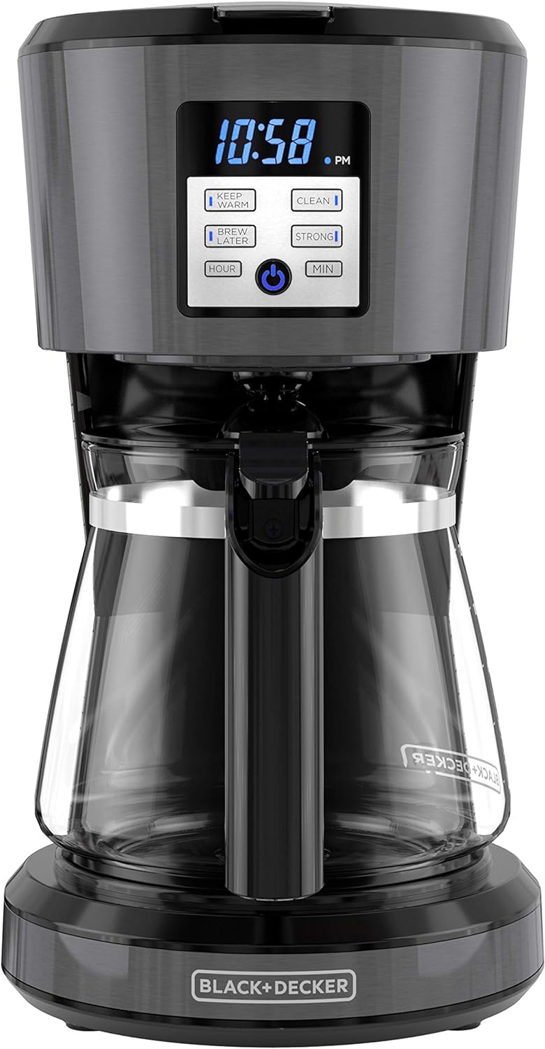 BLACK+DECKER, BLACK+DECKER - Programmierbare 12-Tassen-Kaffeemaschine Exklusive VORTEX-Technologie - CM1331S