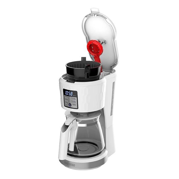 BLACK+DECKER, BLACK+DECKER - Programmierbare Kaffeemaschine Honeycomb 12-Tassen - Weiß - CM1251WC