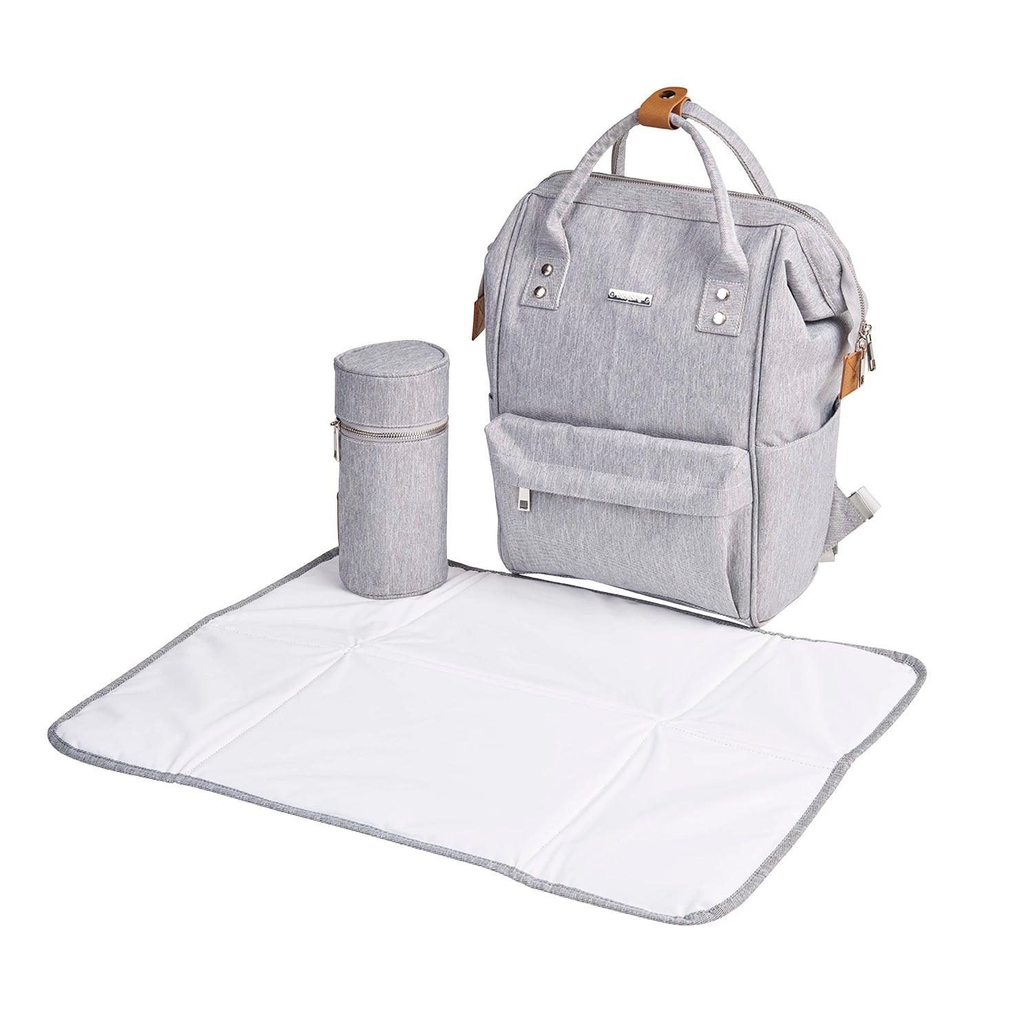 Bababing, Bababing - Mani : Rucksack Wickeltasche - Grey Marl