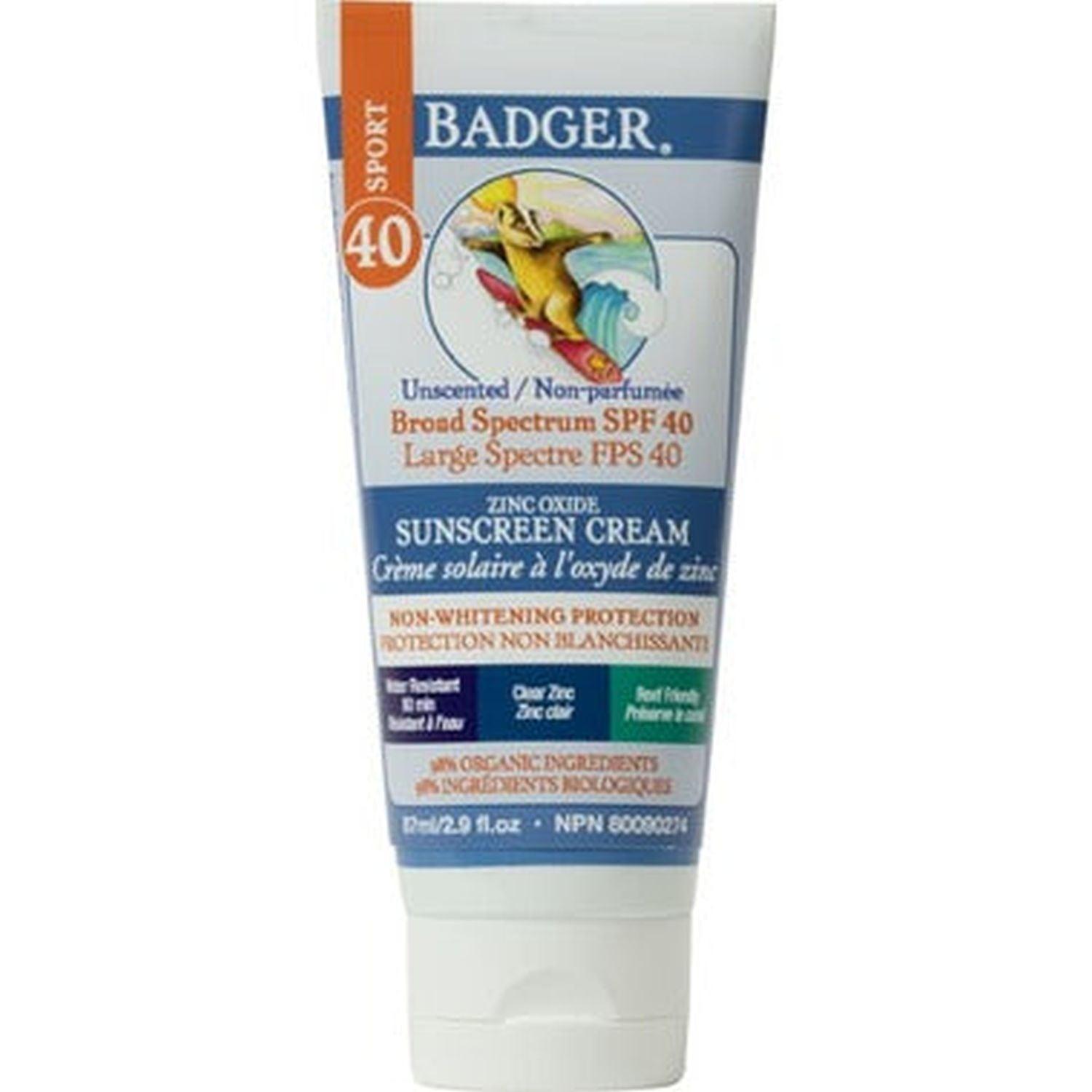 Dachs, Badger - Badger 40spf Sport Klar Zink