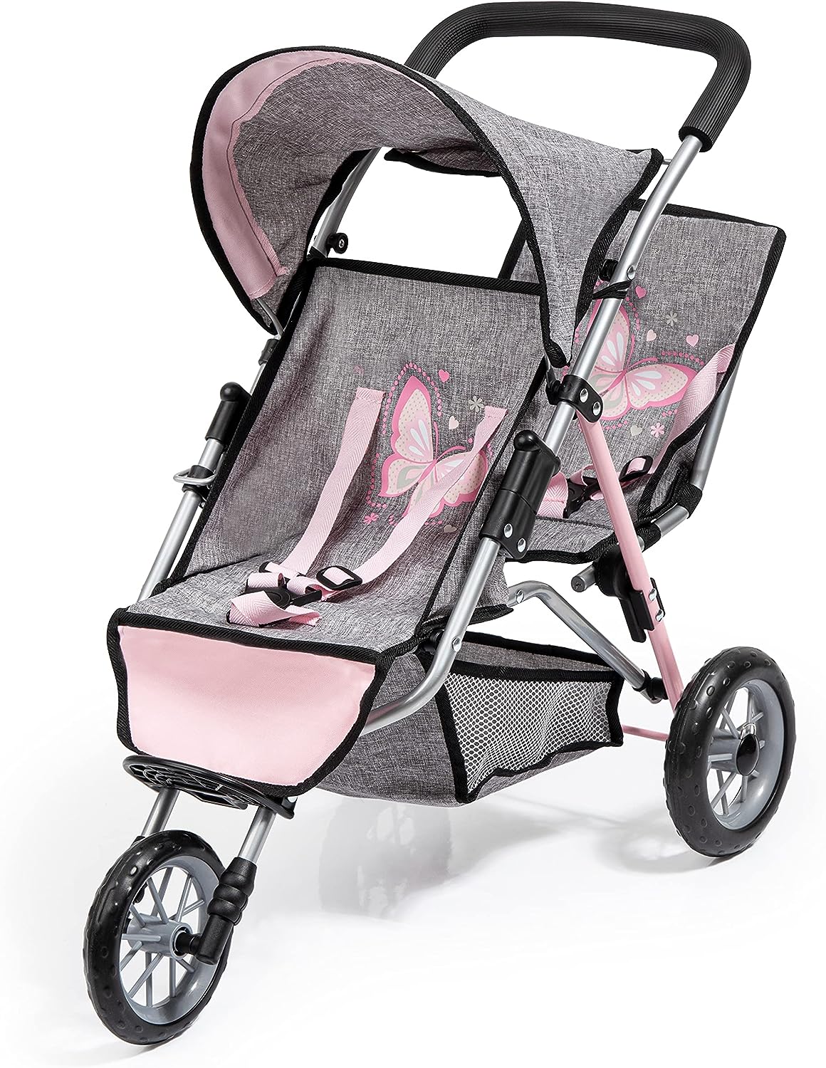 Bayer Design, Bayer Design - Duo - Twin 3 Räder Puppenwagen - Schmetterling