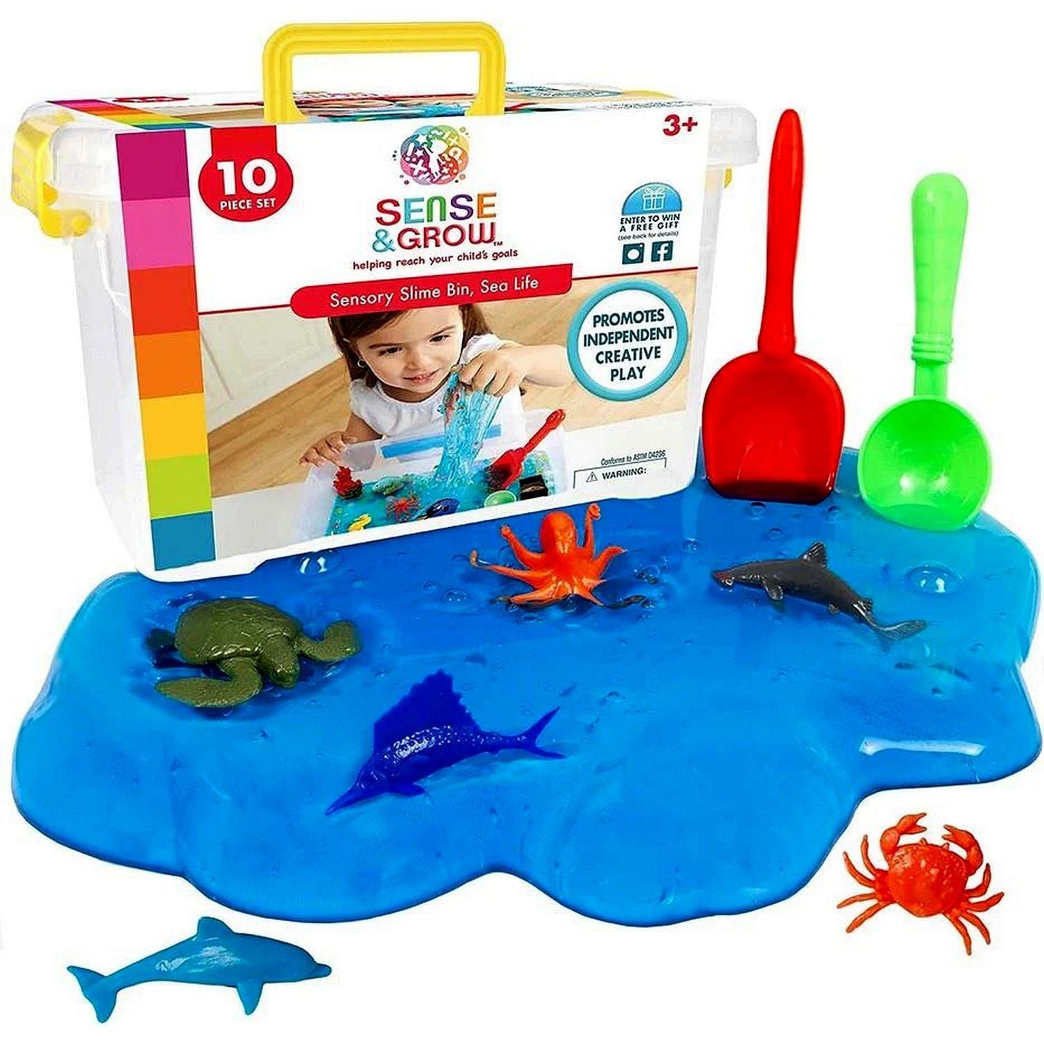 Be Amazing Toys, Be Amazing Toys - Sense and Grow - Sensory Slime Bin - Meerestiere