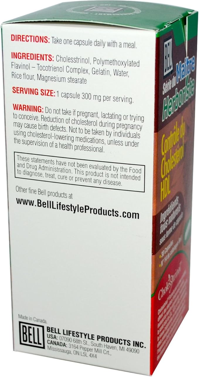 Glocke, Bell - Cholesterin-Kontrolle - 30 Kapseln - HDL-Cholesterin-Management von Bell Lifestyle Products, INC