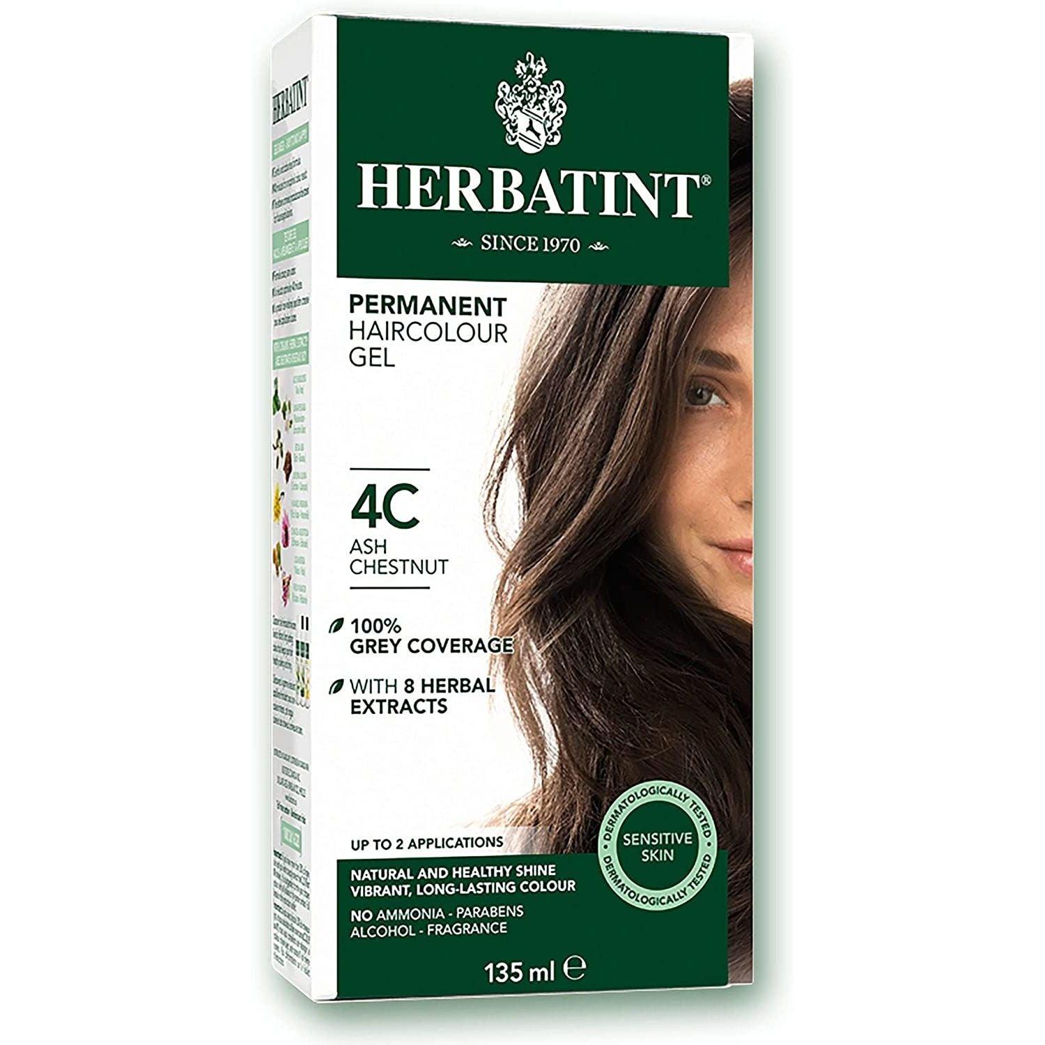 BioForce, BioForce - Herbatint - Dauerhafte Haarfarbe - C4 Aschkastanie - 135ml