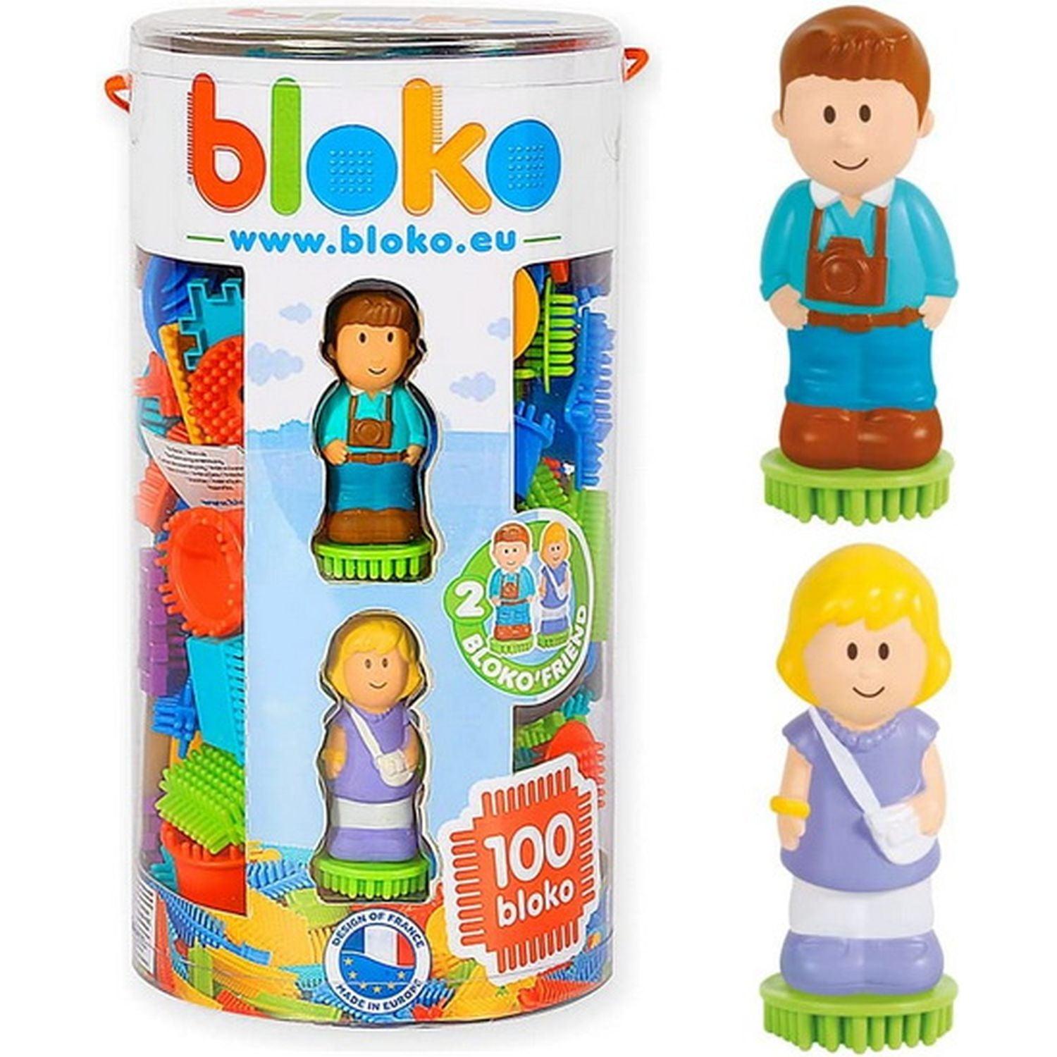 Bloko, Bloko - Röhre 100 Stück Bloko mit 2 - 3D Figuren - Familie