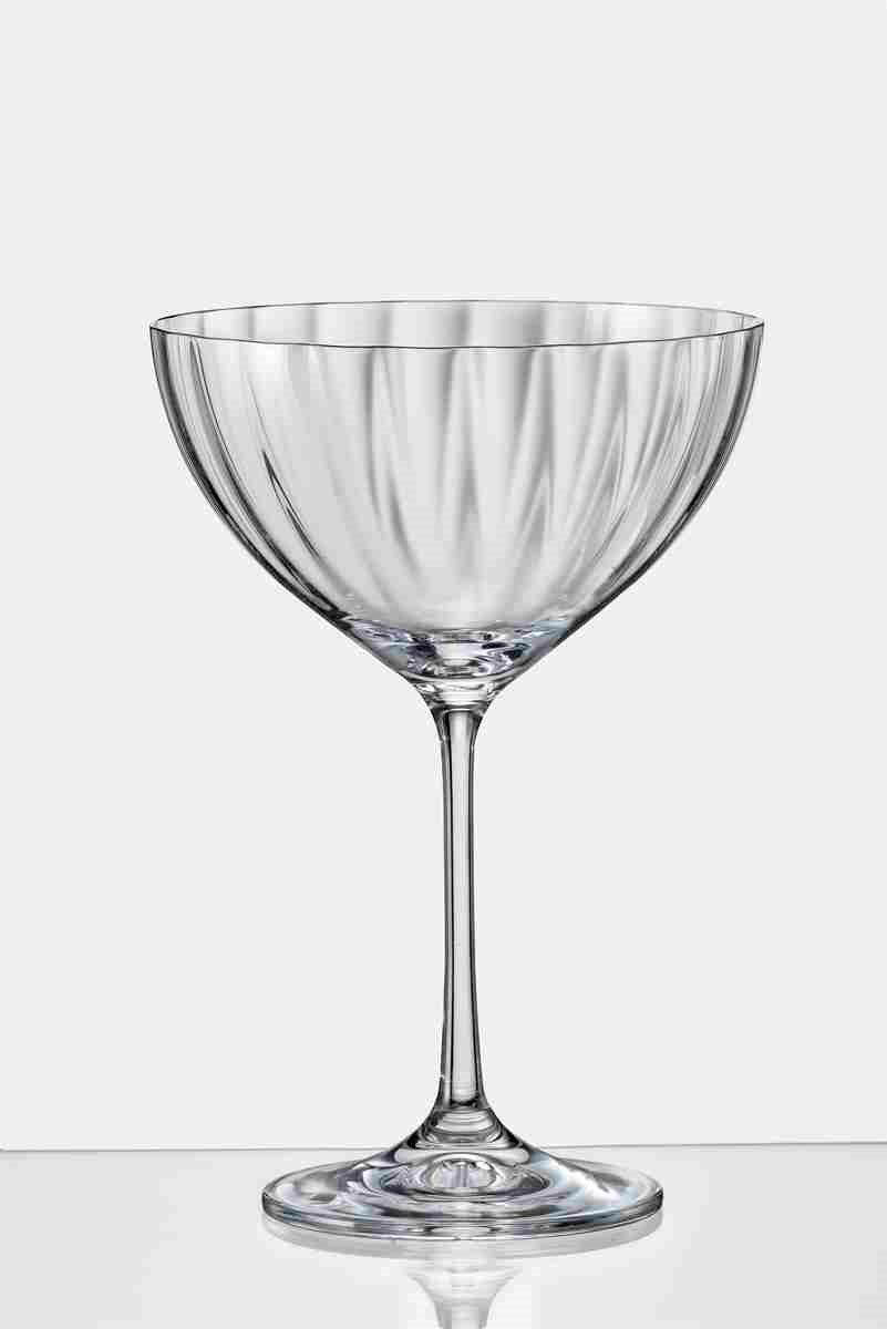 Bohemia Kristall, Bohemia Crystal - Waterfall Optic Cocktailküvette (6er Set)