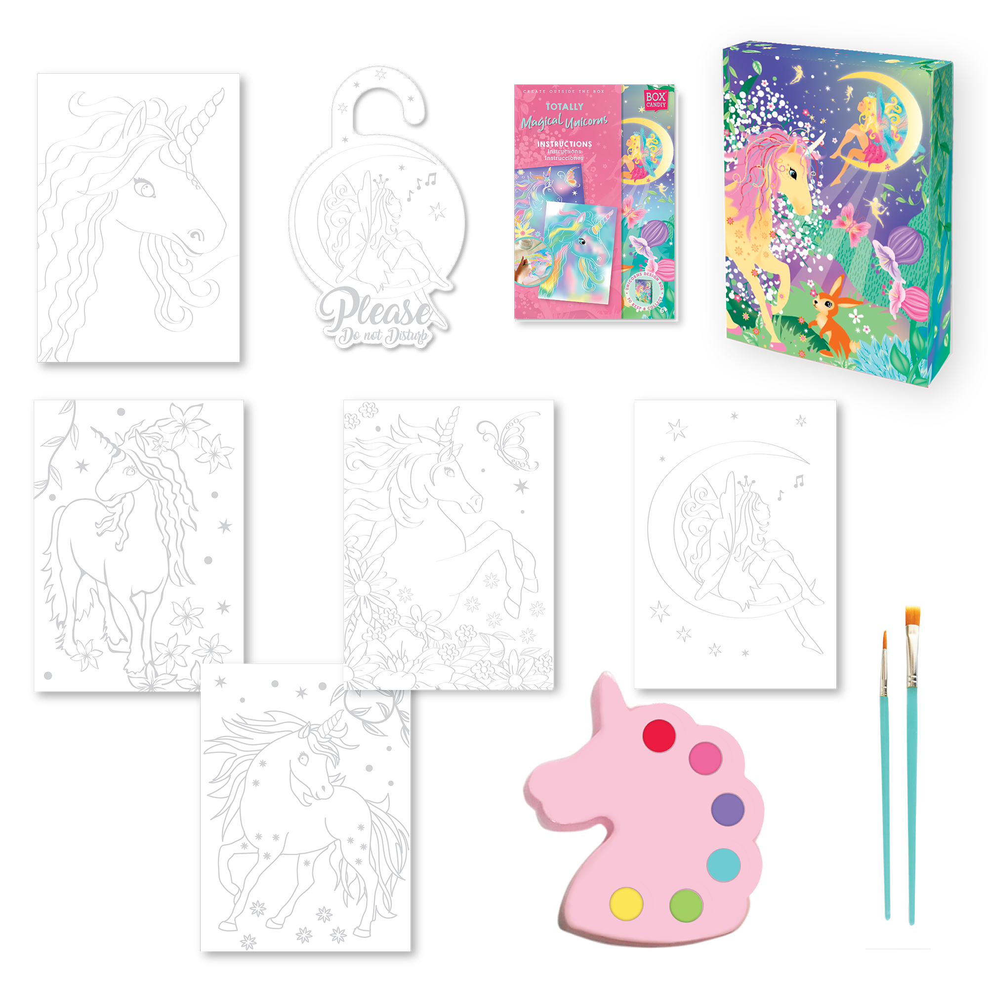 Box-Kandy, Box Candiy - Totally Magical Unicorns - Aquarell-Kunst-Set