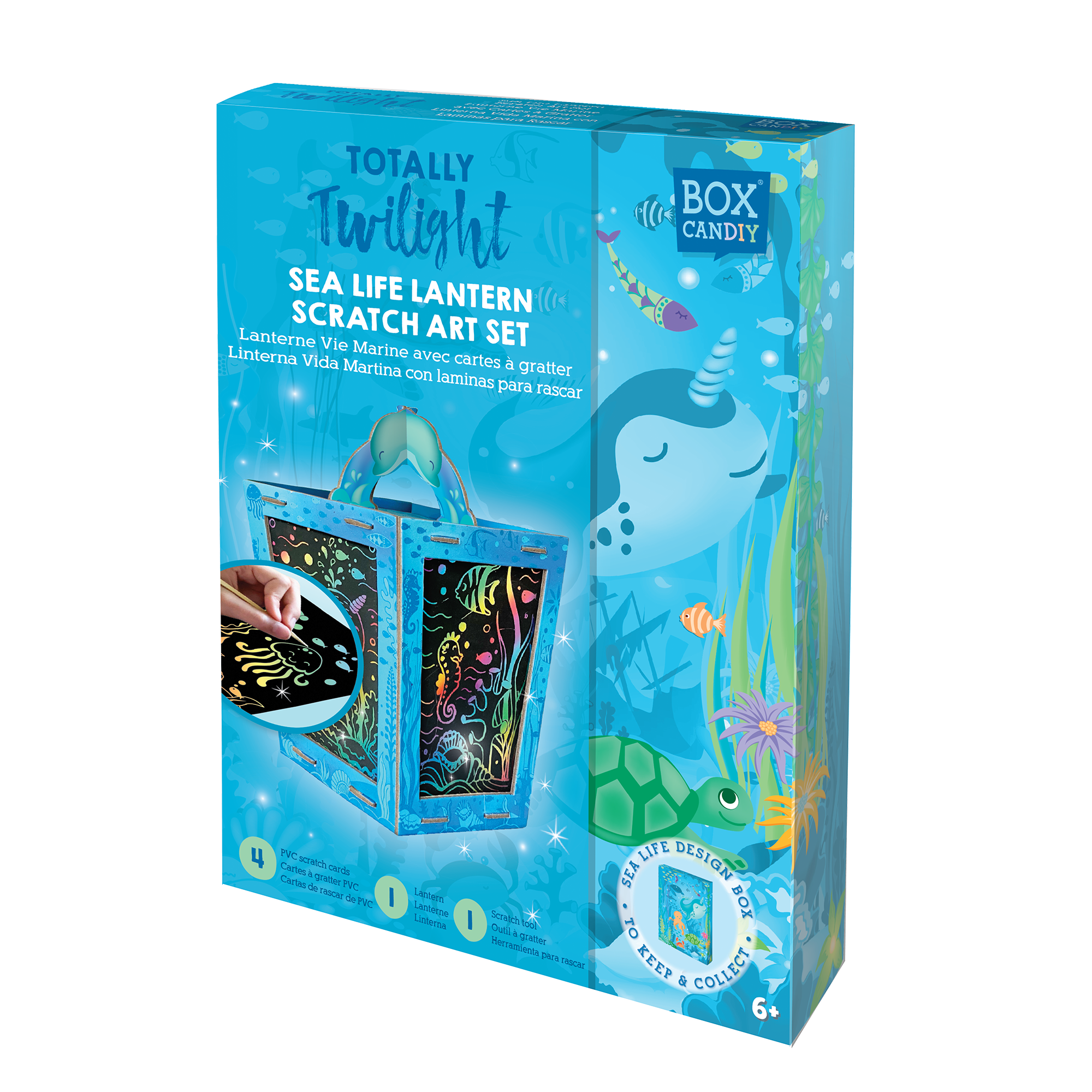 Box-Kandy, Box Candiy - Totally Twilight - Sea Life Laterne zu kratzen Kunst Set