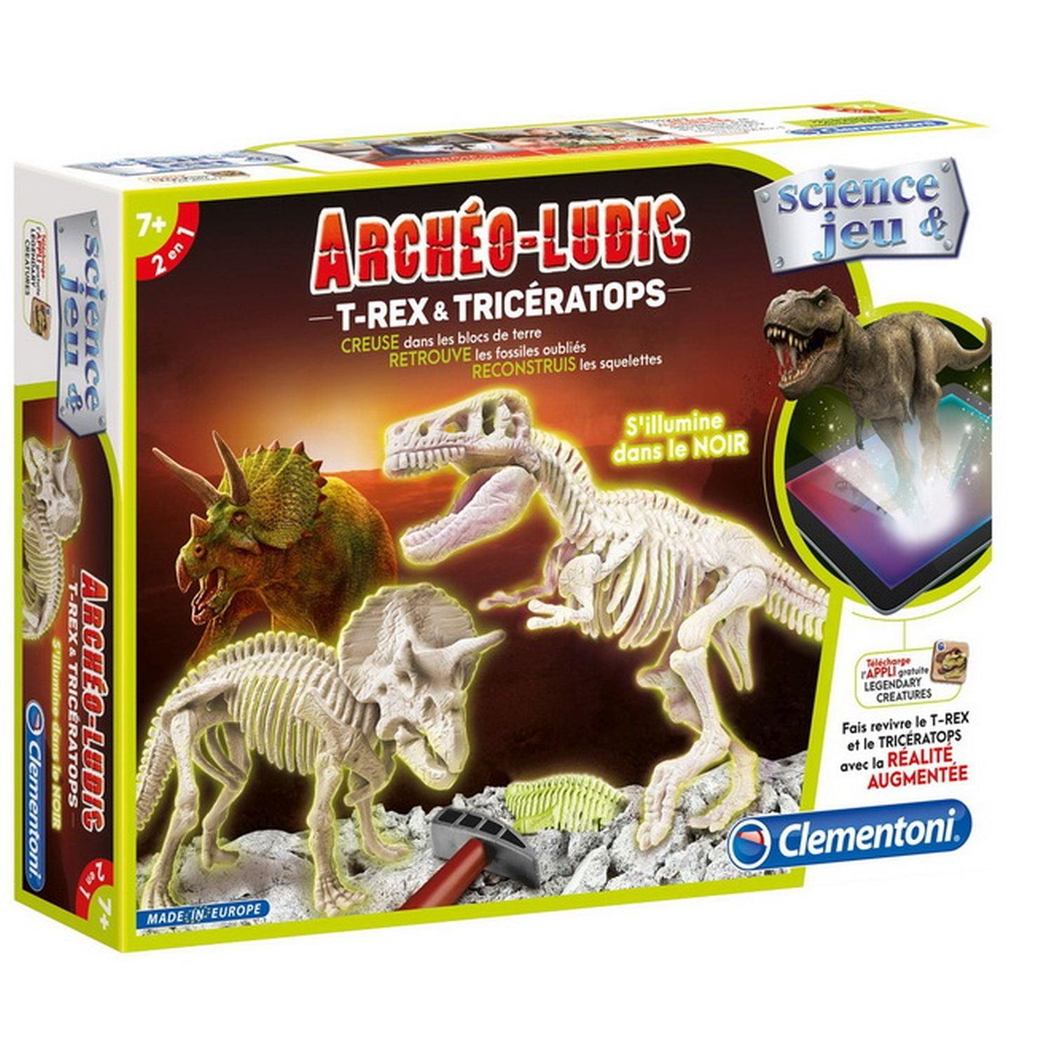 Clementoni, Clementoni - Archeo - Ludic T-Rex - Triceratops (Französisch)