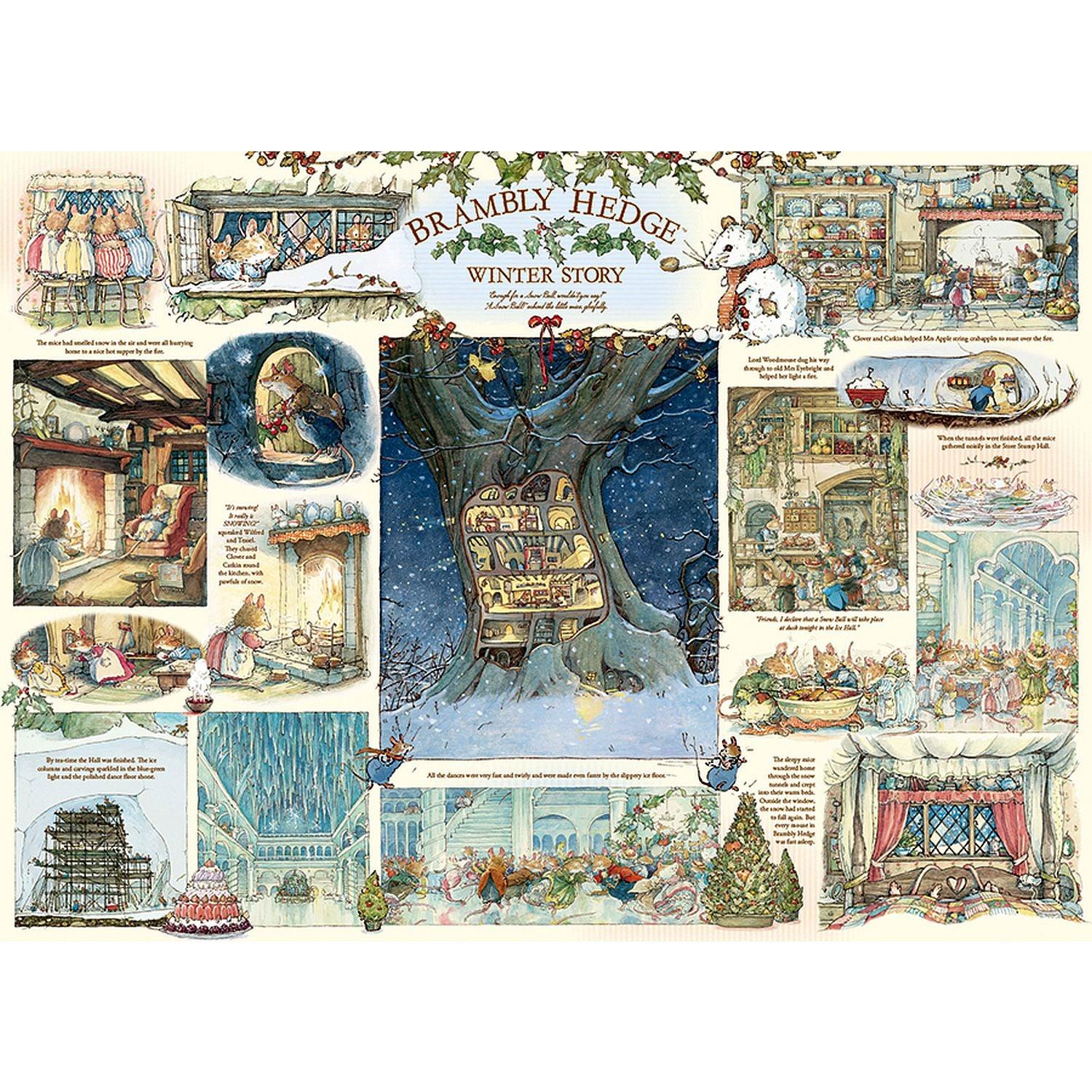 Kopfsteinpflaster-Hügel, Cobble Hill - Brambly Hedge Winter Story (1000-teiliges Puzzle)