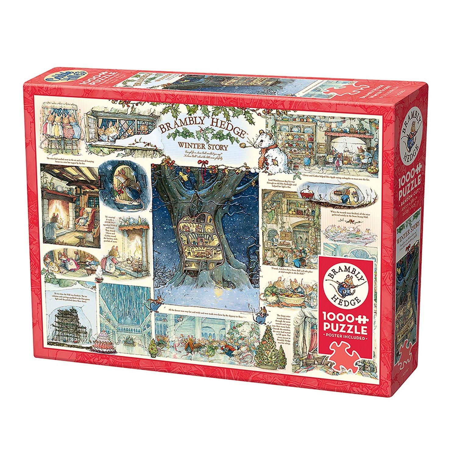 Kopfsteinpflaster-Hügel, Cobble Hill - Brambly Hedge Winter Story (1000-teiliges Puzzle)