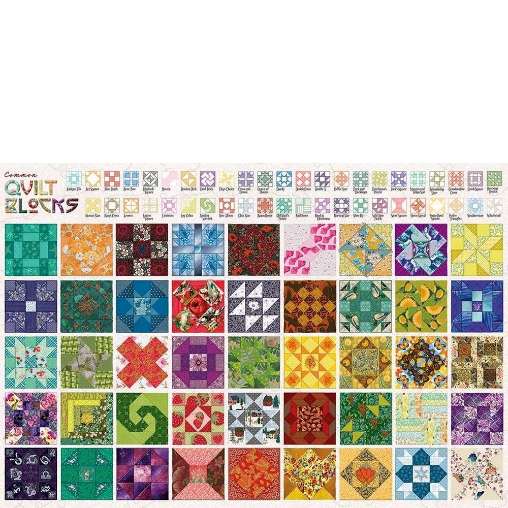 Kopfsteinpflaster-Hügel, Cobble Hill - Quilt-Blöcke (2000-teiliges Puzzle)