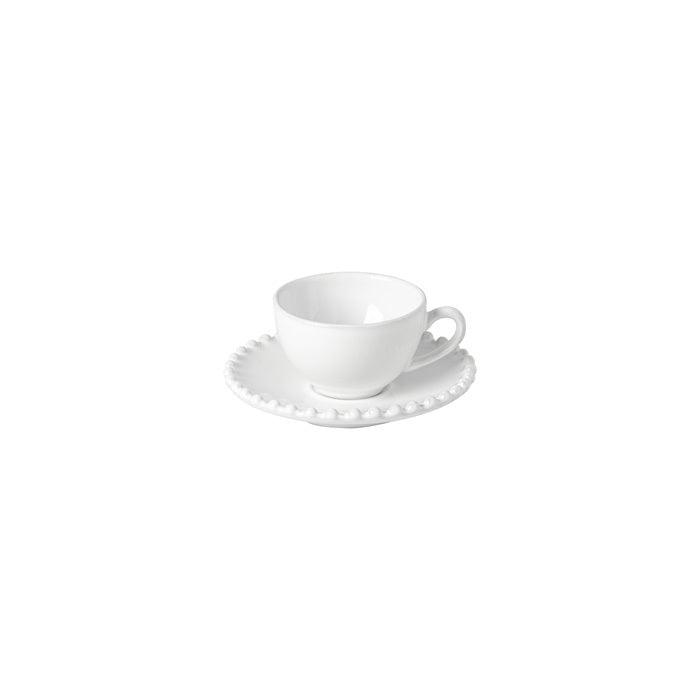 Costa Nova, Costa Nova - Pearl White Espressotasse und Untertasse