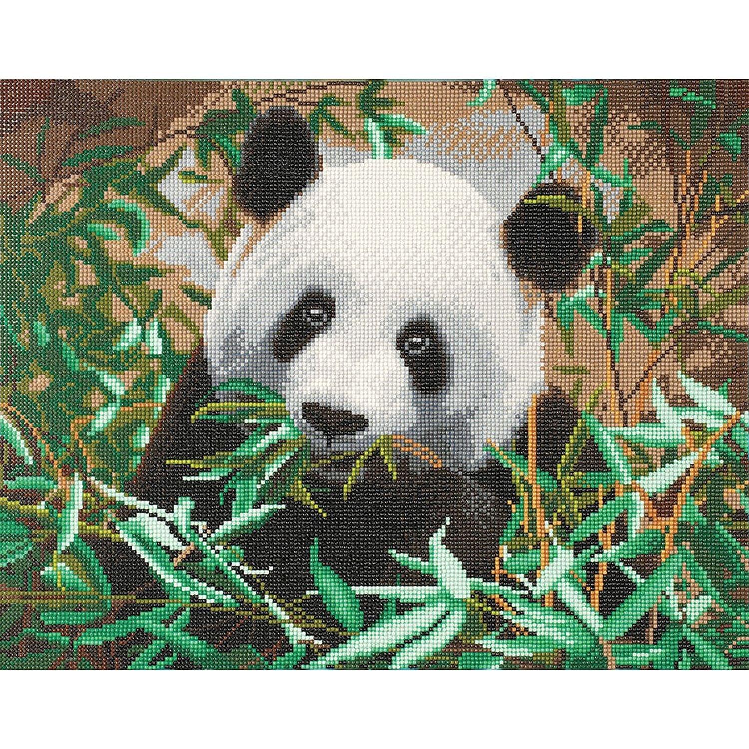 Kristall-Kunst, Crystal Art - CA Kit (Groß) - Hungriger Panda