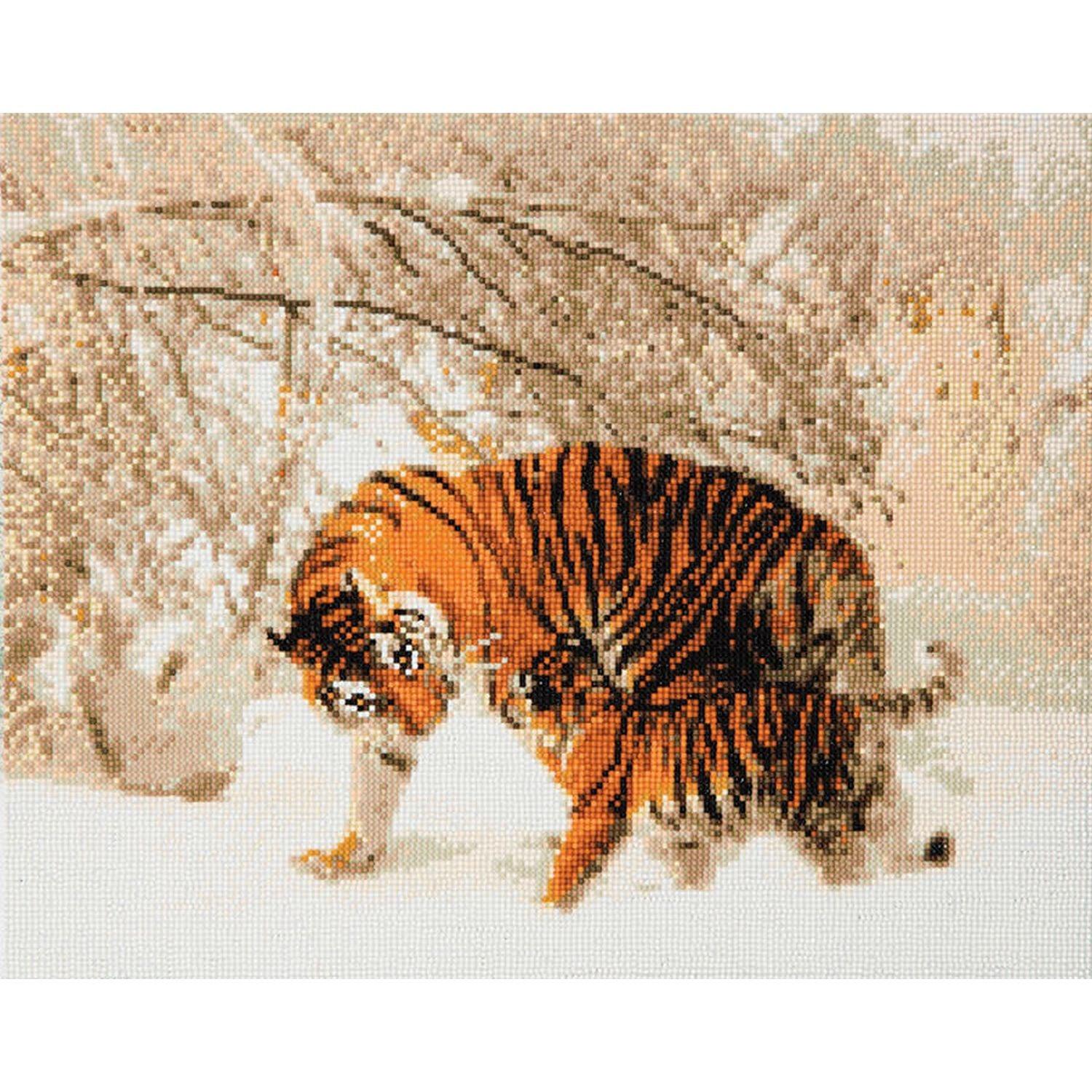 Kristall-Kunst, Crystal Art - CA Kit (Groß) - Wintertiger