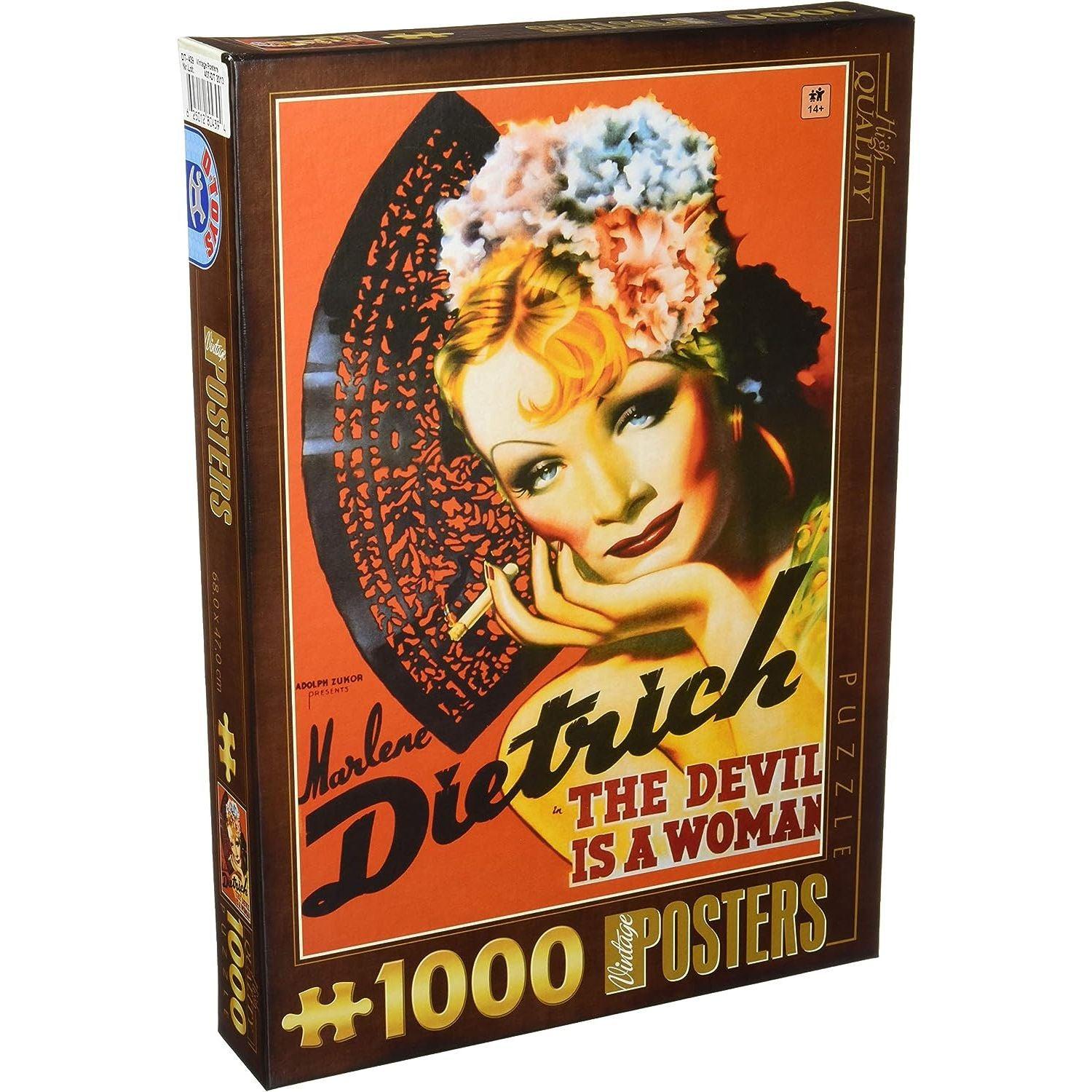 D-Toys, D-Toys - Marlene Dietrich - Vintage-Poster (1000-teiliges Puzzle)