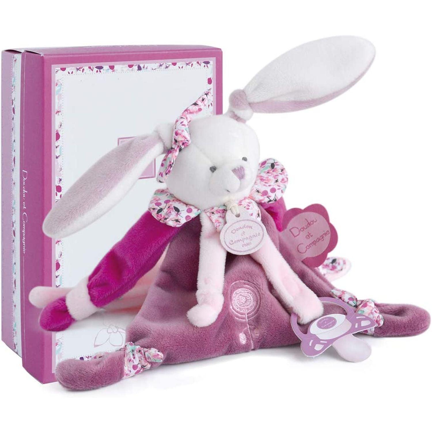 Doudou, Doudou - Cerise Kaninchen Doudou mit Schnuller Clip 17Cm