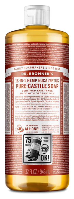 Dr. Bronner's, Dr. Bronner's - EUCALYPTUS - REIN-KASTILISCHE FLÜSSIGE SEIFE