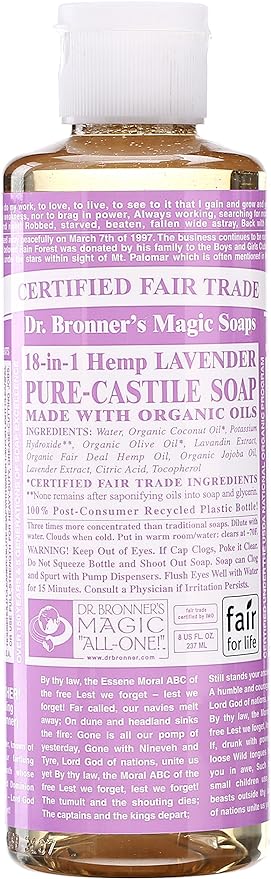 Dr. Bronner's, Dr. Bronner's - LAVENDER - REIN-KASTILISCHE FLÜSSIGSEIFE 237 ml