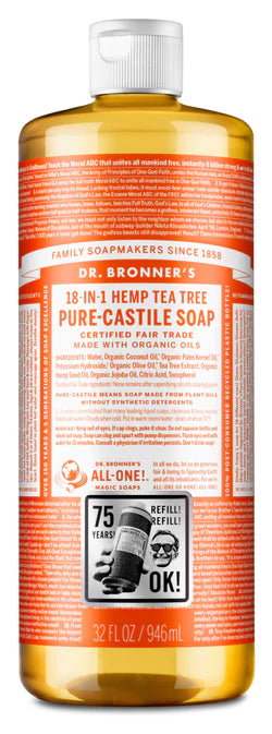 Dr. Bronner's, Dr. Bronner's - TEA TREE - REINE-KASTILE FLÜSSIGE SEIFE