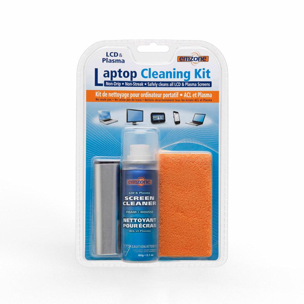 Emzone, Emzone - Laptop Clean Kit - enthält 2.1oz Bildschirmreinigungsschaum - Mikrofasertuch - Reinigungsbürste (47076)