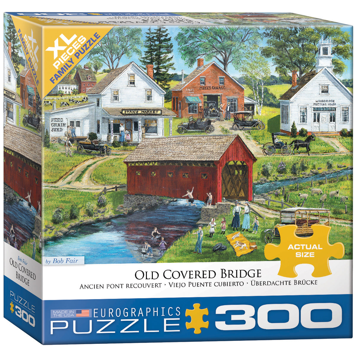 Eurographics, Eurographics - Alte überdachte Brücke von Bob Fair (300 Stück - XL-Puzzle-Teile)