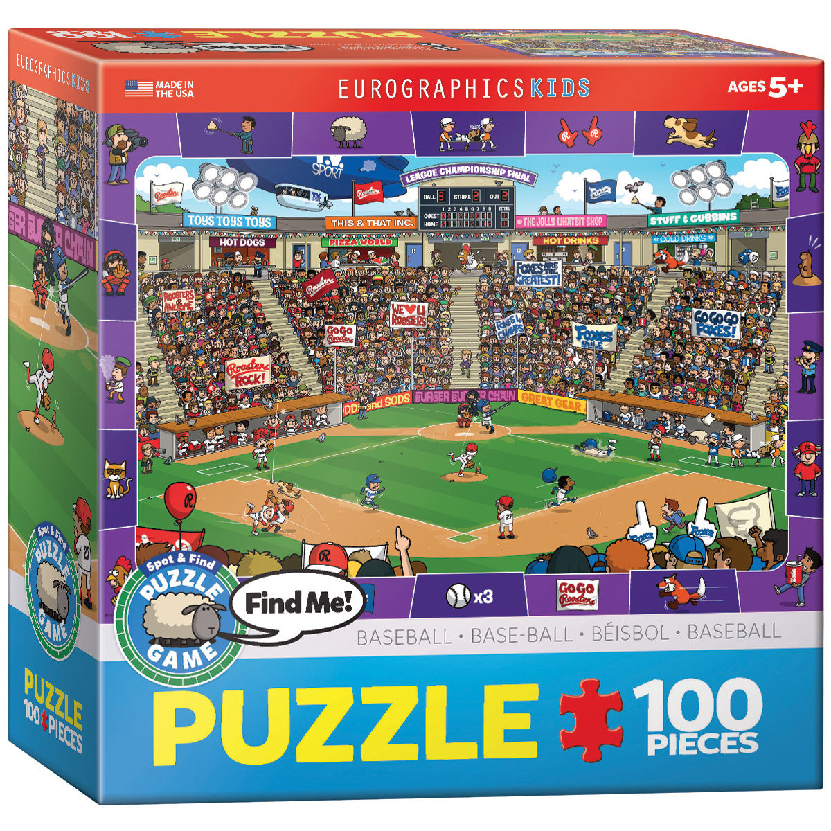 Eurographics, Eurographics - Baseball -Spot & Find (100tlg. Puzzle)