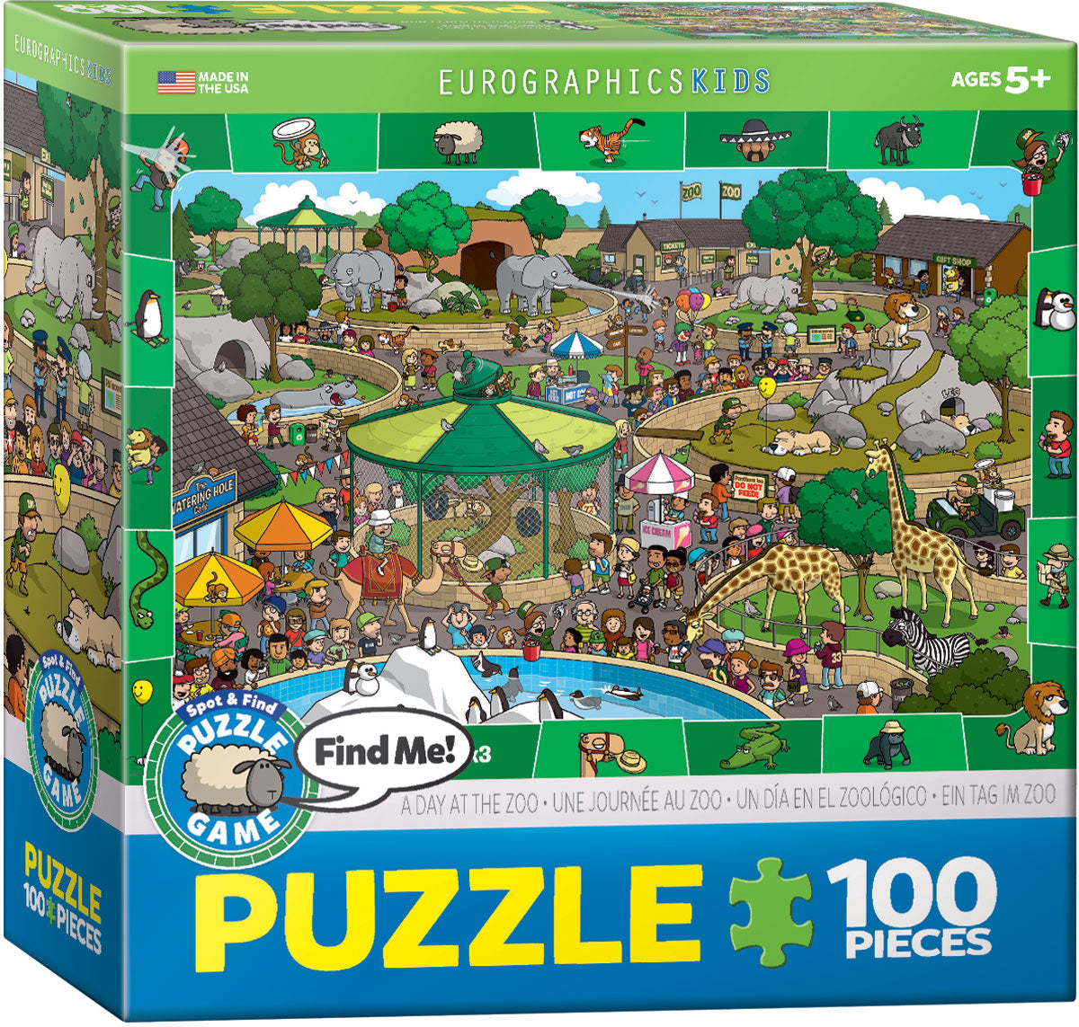 Eurographics, Eurographics - Ein Tag im Zoo - Suchen und Finden (100-teiliges Puzzle)