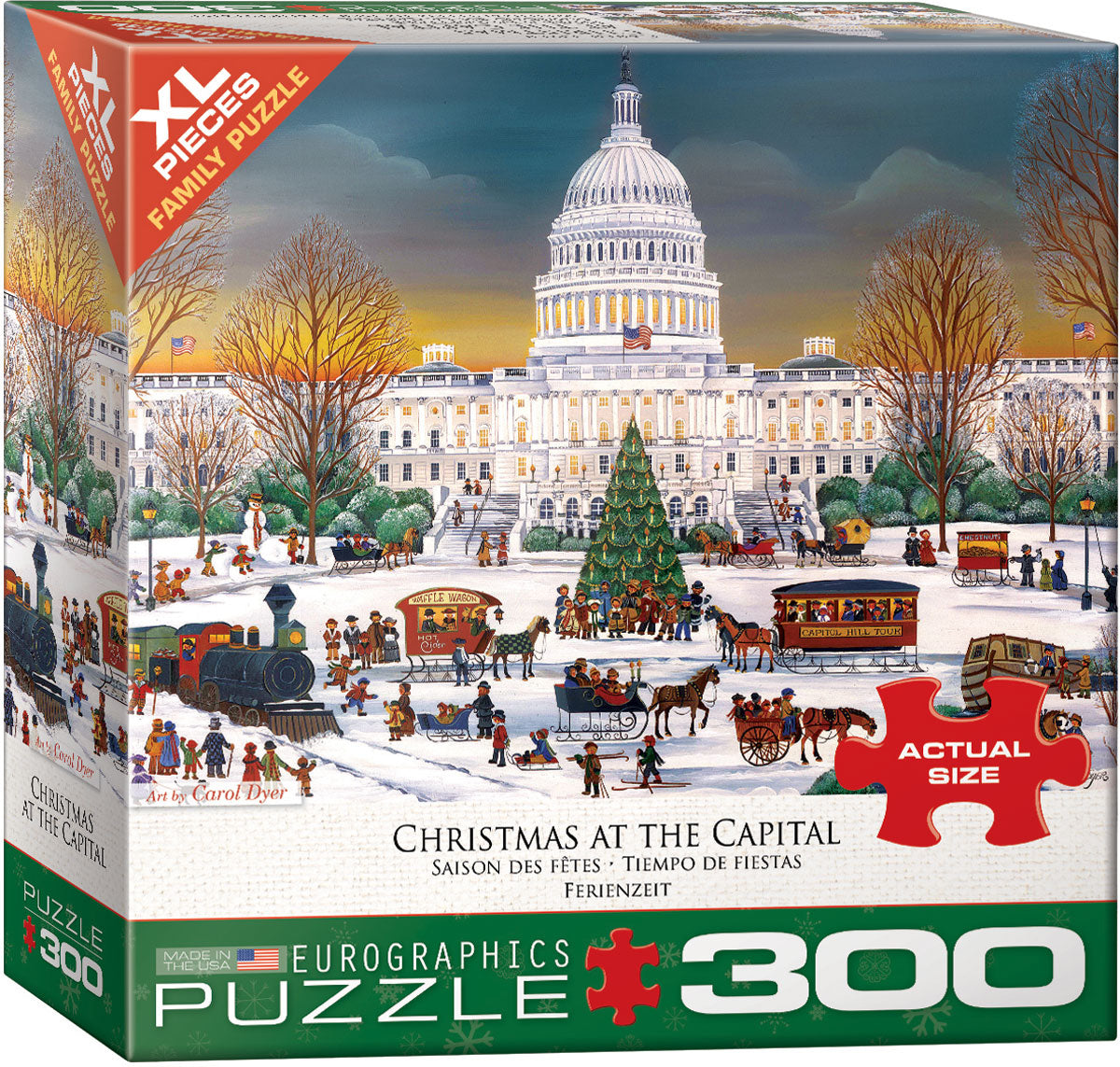 Eurographics, Eurographics - Weihnachten im Capitol von Carol Dyer (300 Stück - XL-Puzzle-Teile)