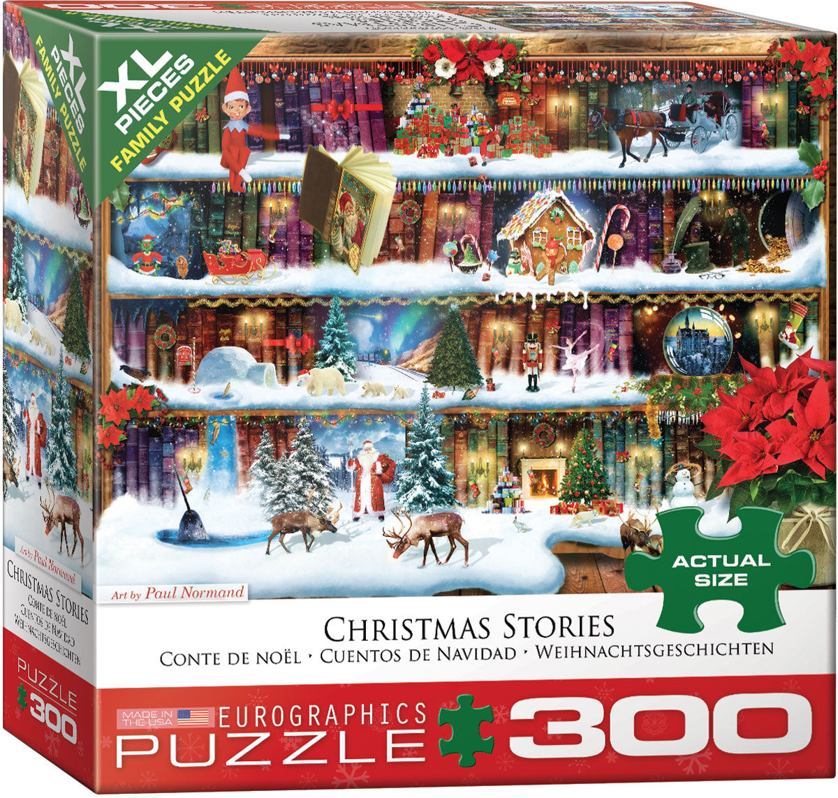 Eurographics, Eurographics - Weihnachtsgeschichten von Paul Normand (300 Stück - XL-Puzzleteile)