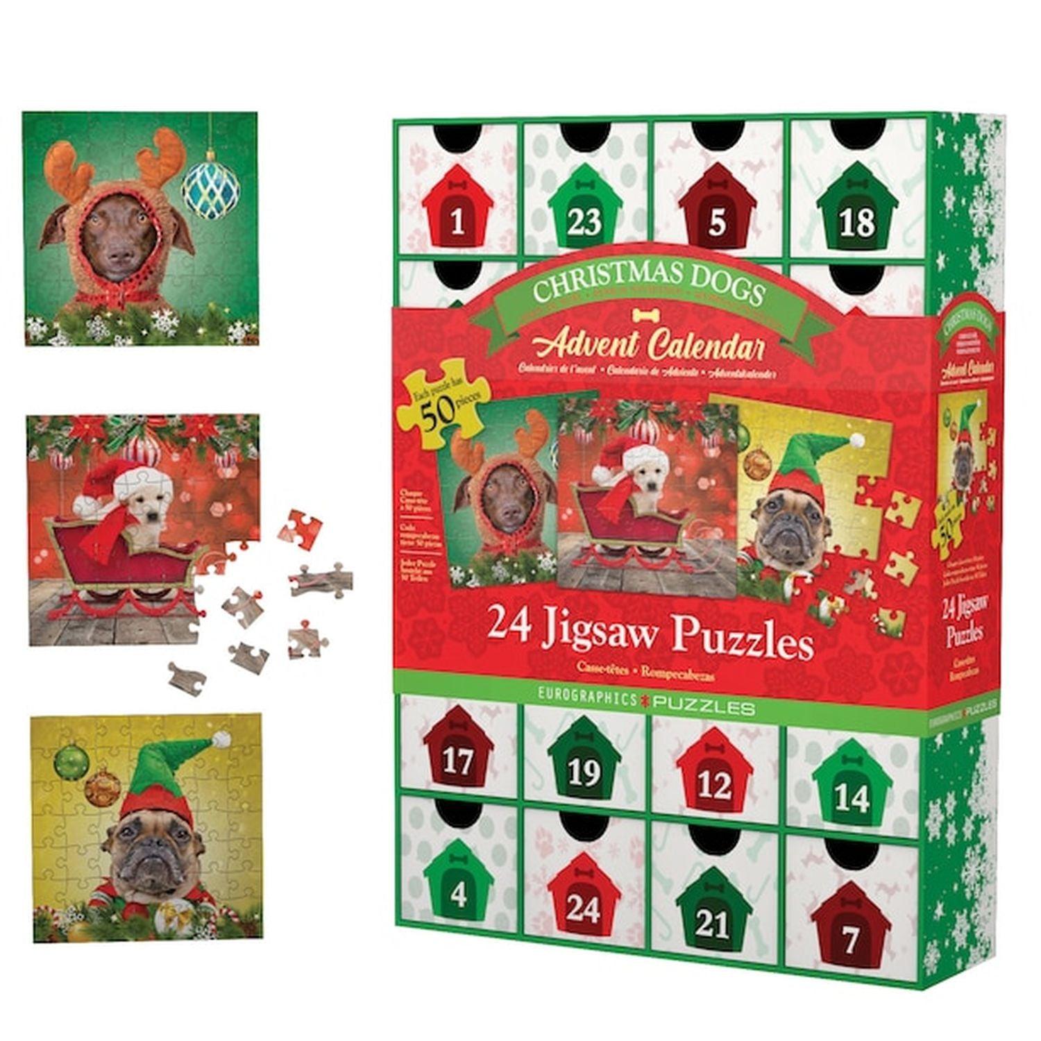 Eurographics, Eurographics - Weihnachtshunde - Adventskalender (24 Puzzlespiele)