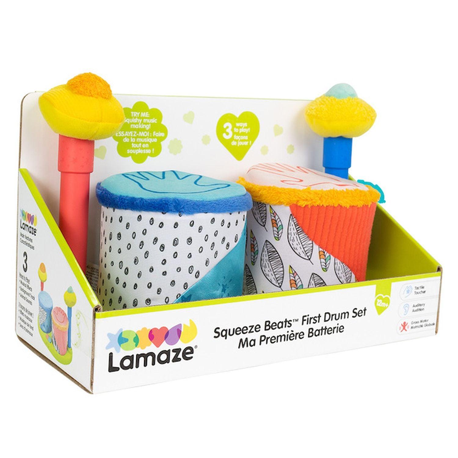 Fettes Gehirn Spielzeuge, Fat Brain Toys - Lamaze - Squeeze Beats Erstes Trommelset