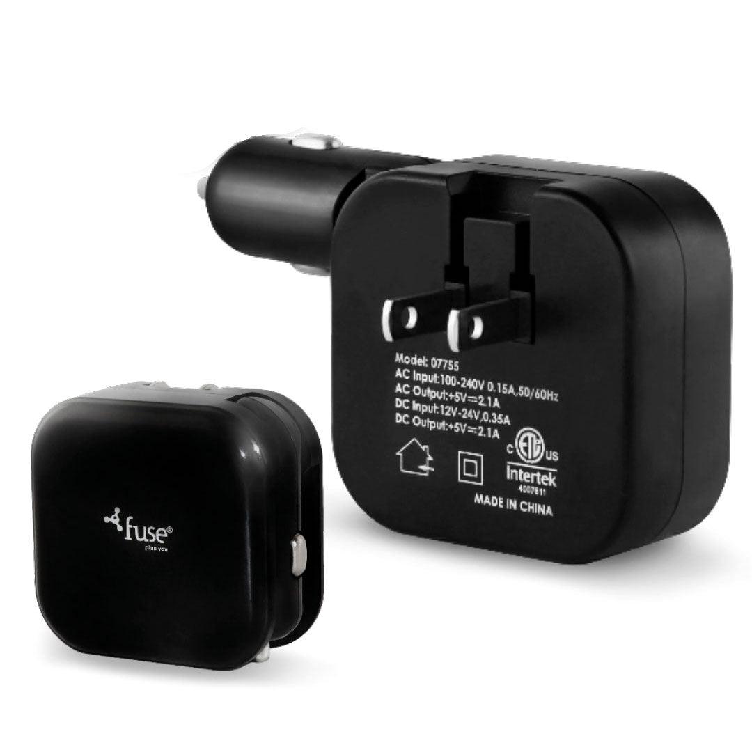 Sicherung, Fuse - 2in1 Wand- und Autoladegerät 2Port 2.1Amp Foldable Prongs & Zigarettenanzünder-Adapter