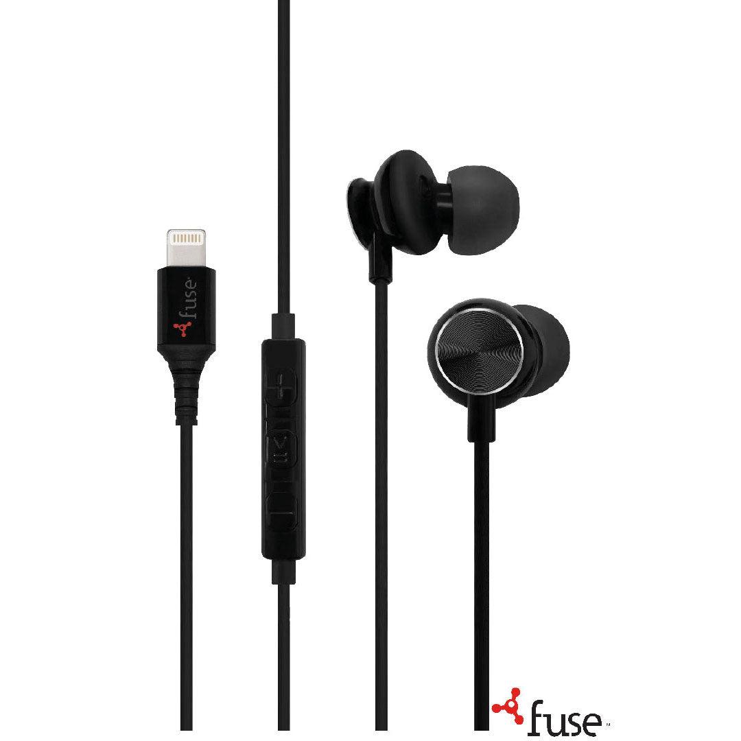 Sicherung, Fuse - Earbuds Lightning MFI within - Line Mic Schwarz 3 Größe Ear Gels