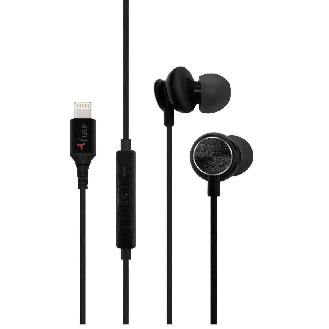 Sicherung, Fuse - Earbuds Lightning MFI within - Line Mic Schwarz 3 Größe Ear Gels