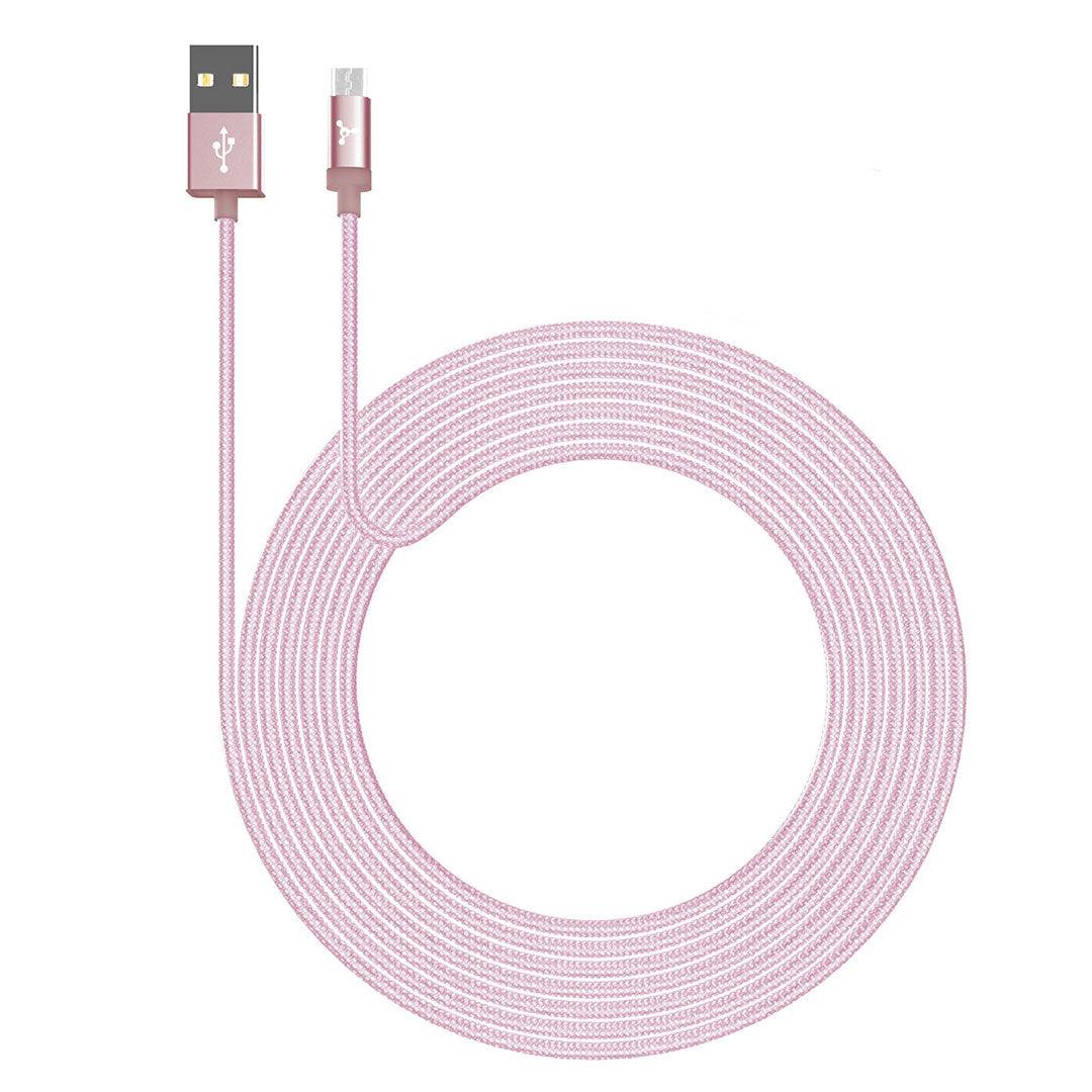 Sicherung, Fuse - Laden & Synchronisieren Micro USB Kabel geflochten 6ft - Pink