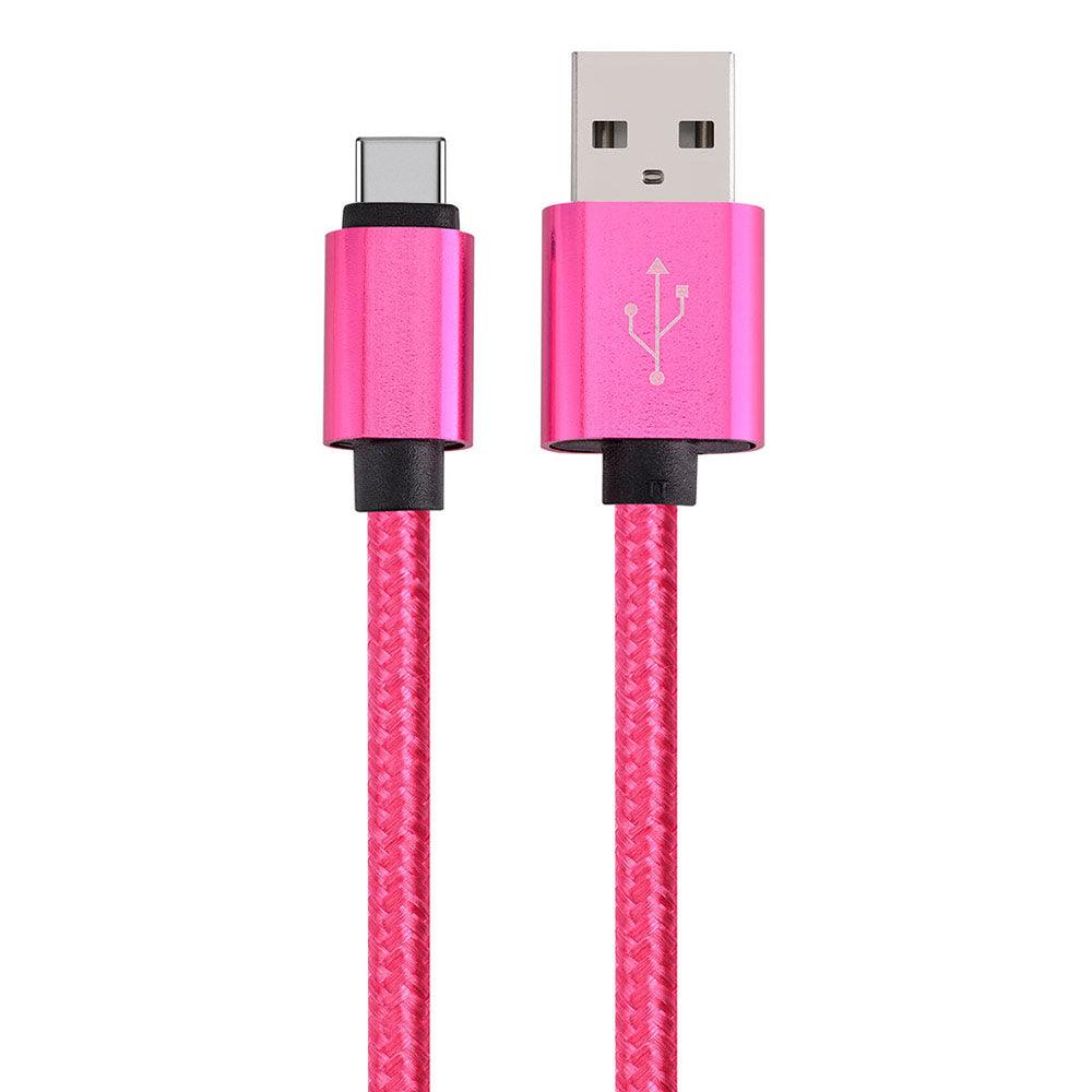 Sicherung, Fuse - Laden & Synchronisieren Micro USB Kabel geflochten 6ft - Pink