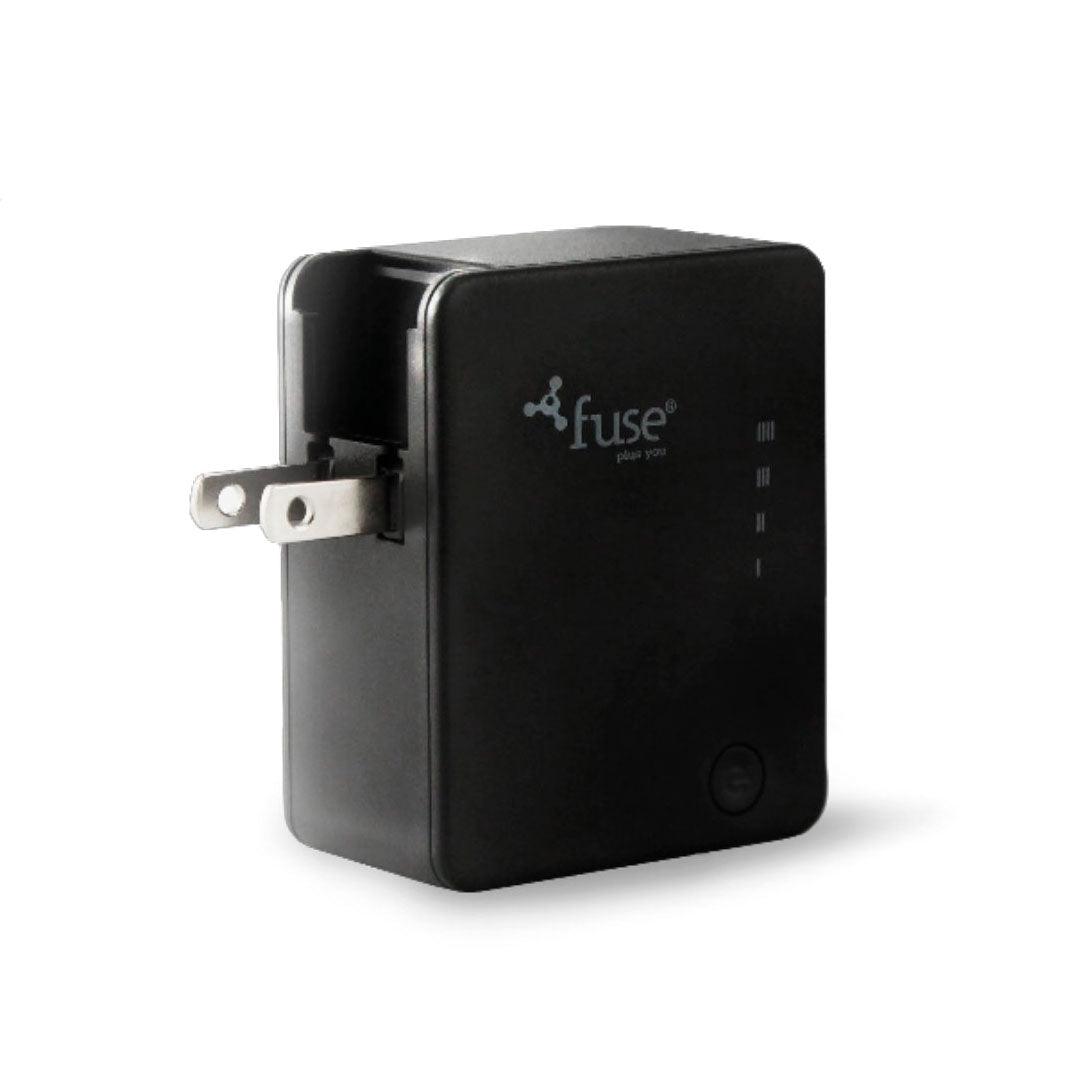 Sicherung, Fuse - Wandladegerät 1 Port 3.1Amp USB-A mit 2600mAh PowerBank Schwarz