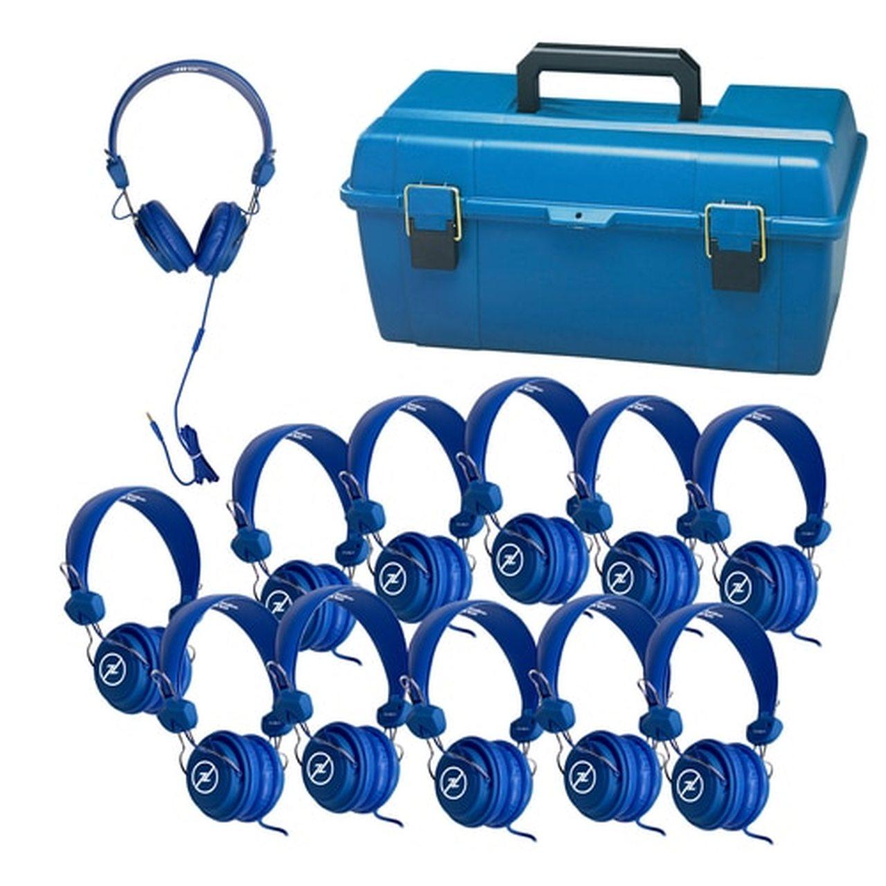 Hamiltonbuhl, HamiltonBuhl - Lab Pack 12 blaue Headsets Favoritz mit Mikrofon & CC