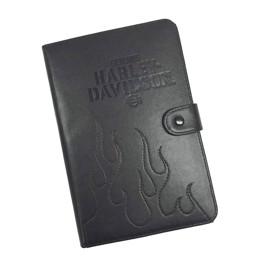 Harley-Davidson, Harley Davidson - Universal 7 - 9in Tablet Folio Schwarzes Leder