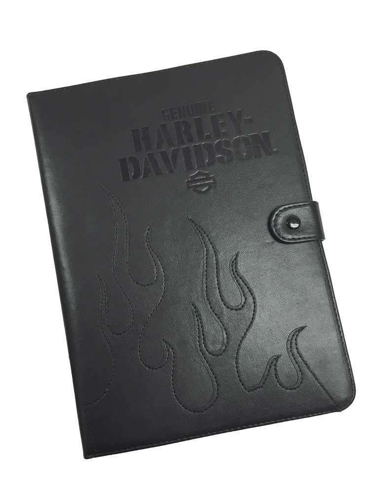 Harley-Davidson, Harley Davidson - Universal 9 - 10in Tablet Folio Schwarzes Leder