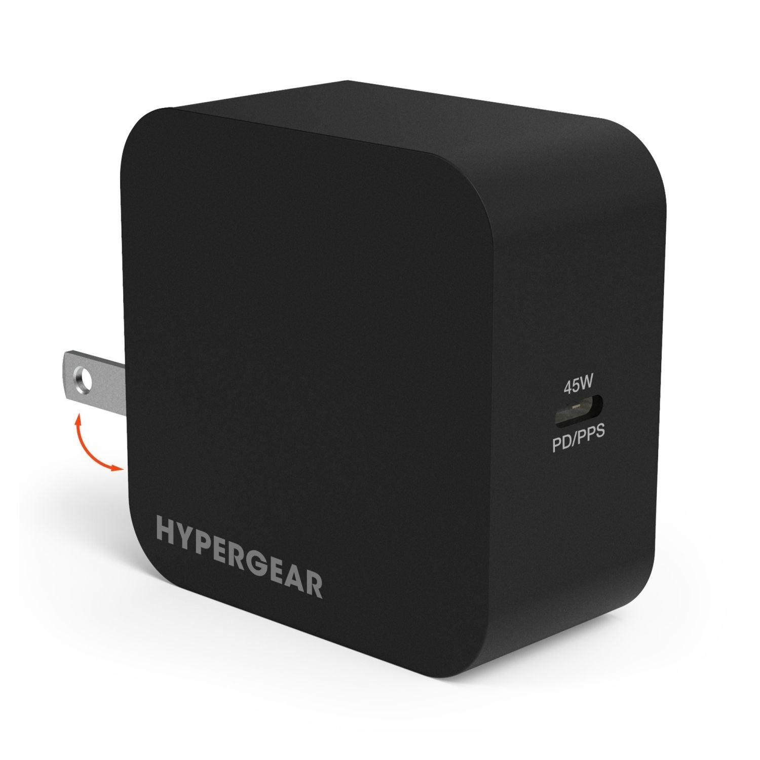 Hyper, Hyper - Hypergear Wall Charger 1 Port USB-C 45W Power Delivery SpeedBoost Smartphones & Laptops - Schwarz