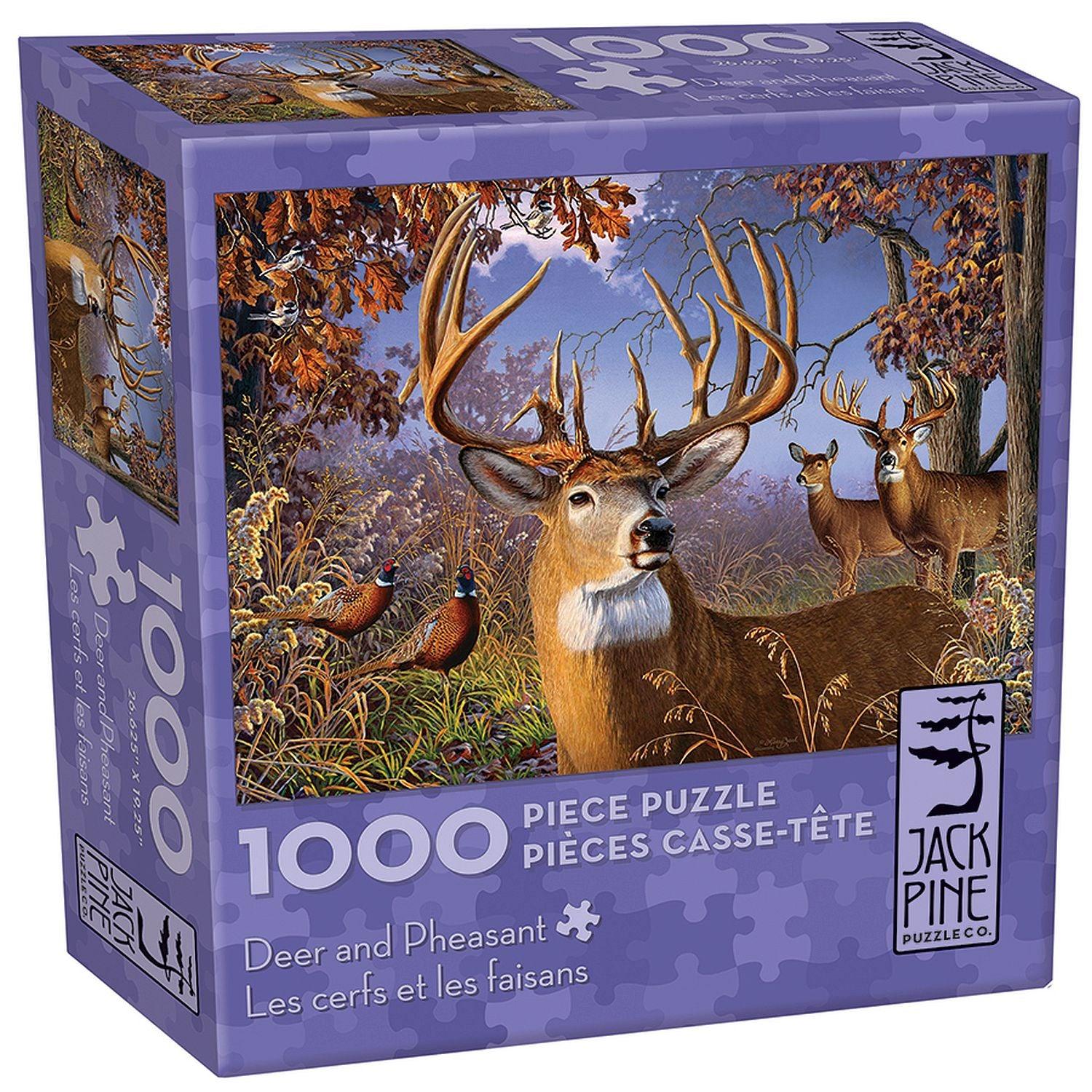 Latschenkiefer, Jack Pine - Hirsch und Fasan (1000-teiliges Puzzle)