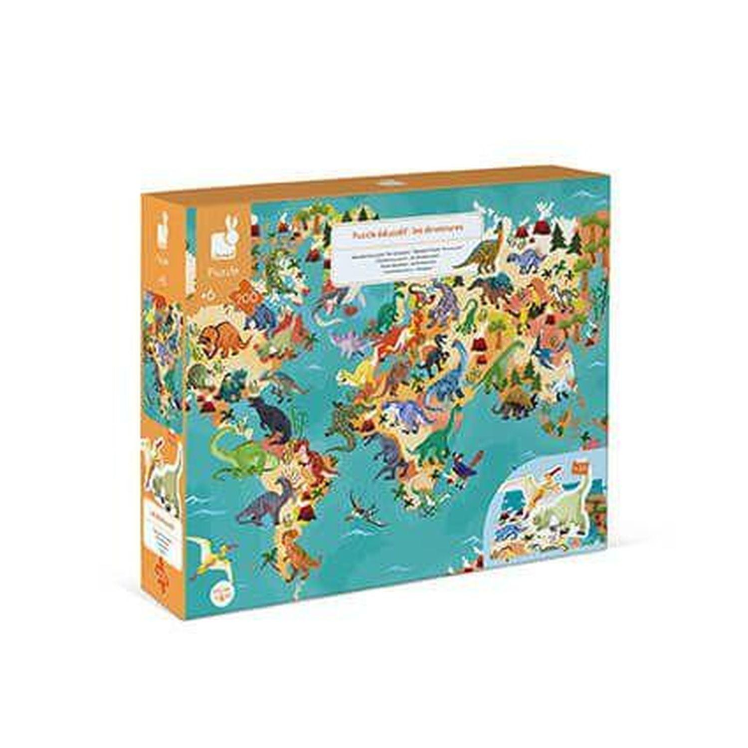 Janod, Janod - 3D Educational - Die Dinosaurier (200-teiliges Puzzle)